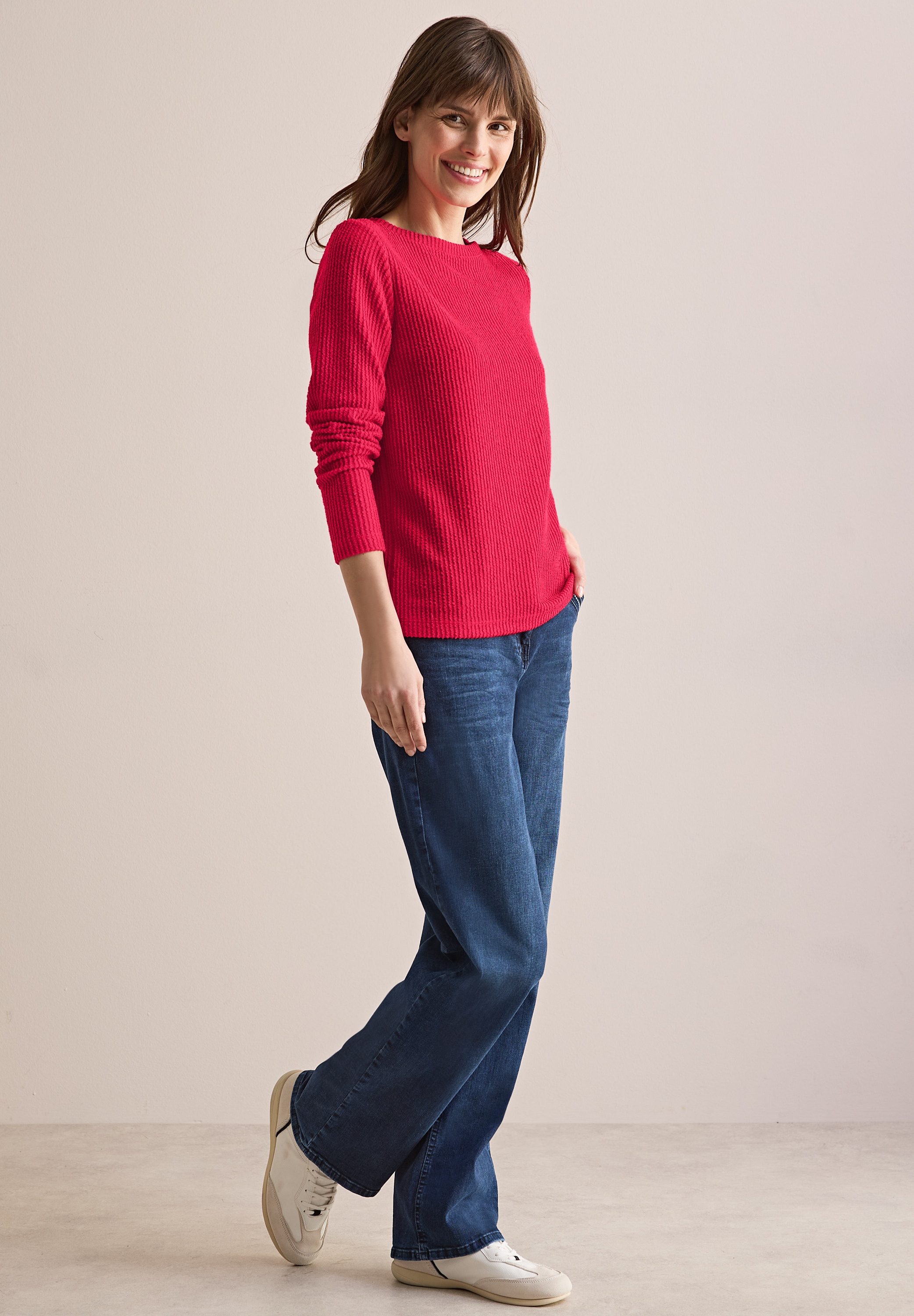 Cecil Langarmshirt, mit U-Boot-Ausschnitt