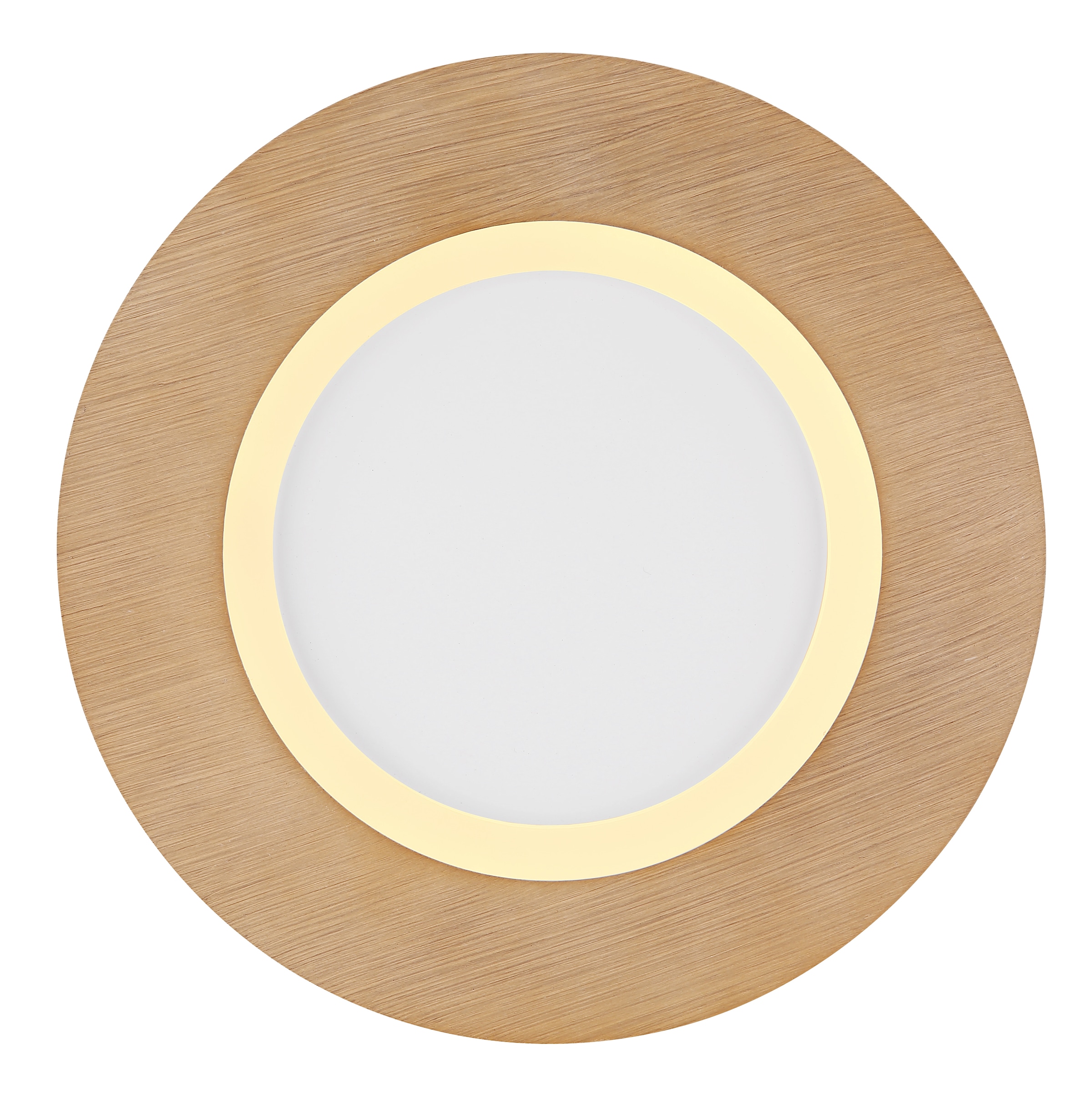 GLOBO LIGHTING LED Deckenleuchte »CLAY«, Leuchtmittel LED-Modul | LED fest integriert, Deckenlampe/holzoptik/rund/Wohnzimmer/Schlafzimmer