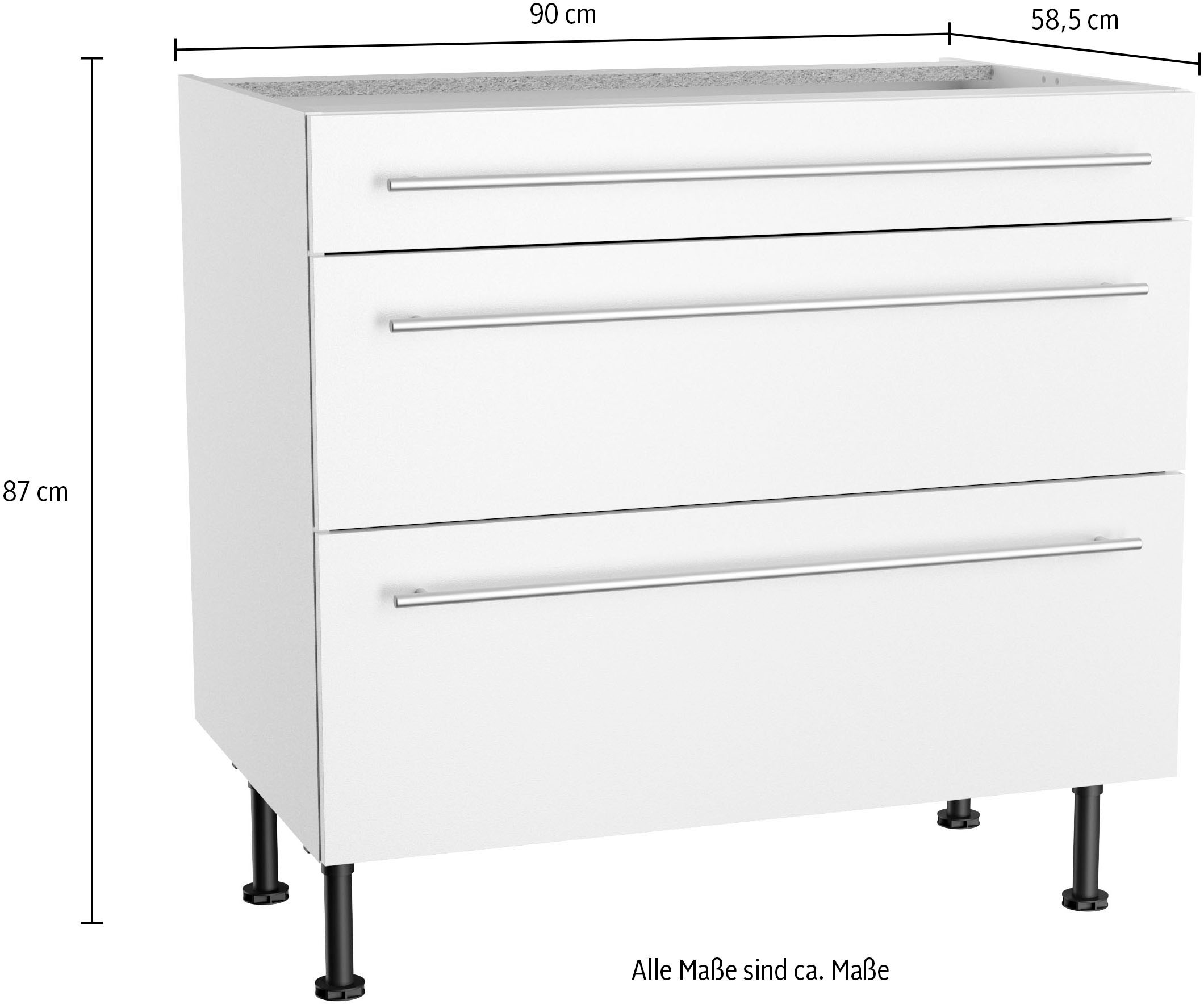 OPTIFIT Unterschrank »Bern2«, Breite 90 cm, 1 Schubkasten, 2 Auszüge
