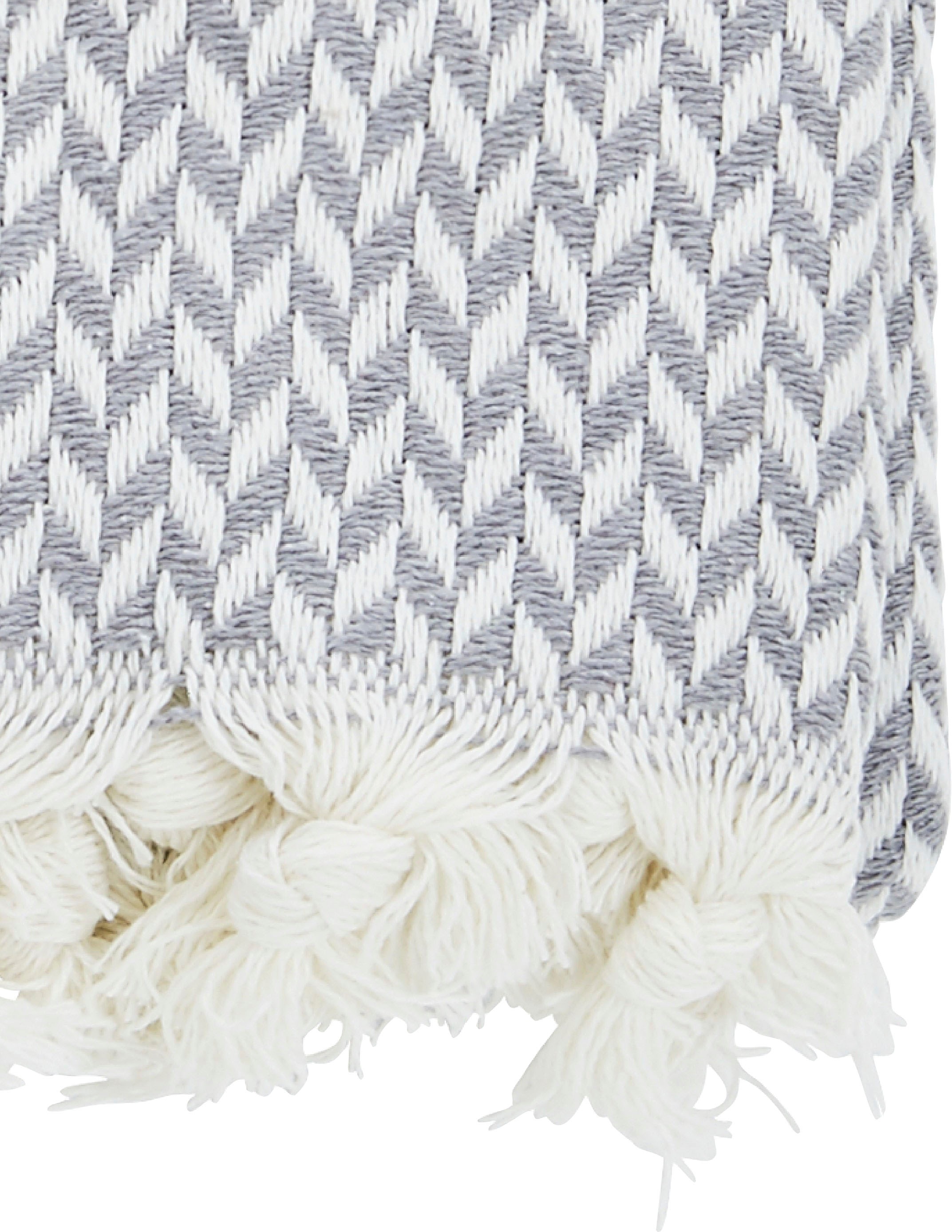 Thumbnail - done. Wohndecke "Elena" Fransen, Baumwolle, unifarben