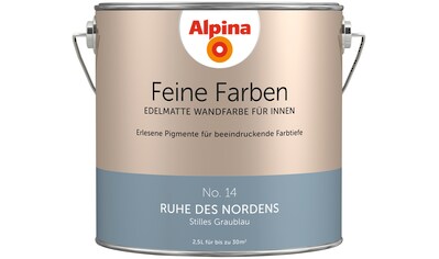 Alpina Wand- und Deckenfarbe »Feine Farben No.14 Ruhe des Nordens®«, Stilles Graublau,... kaufen