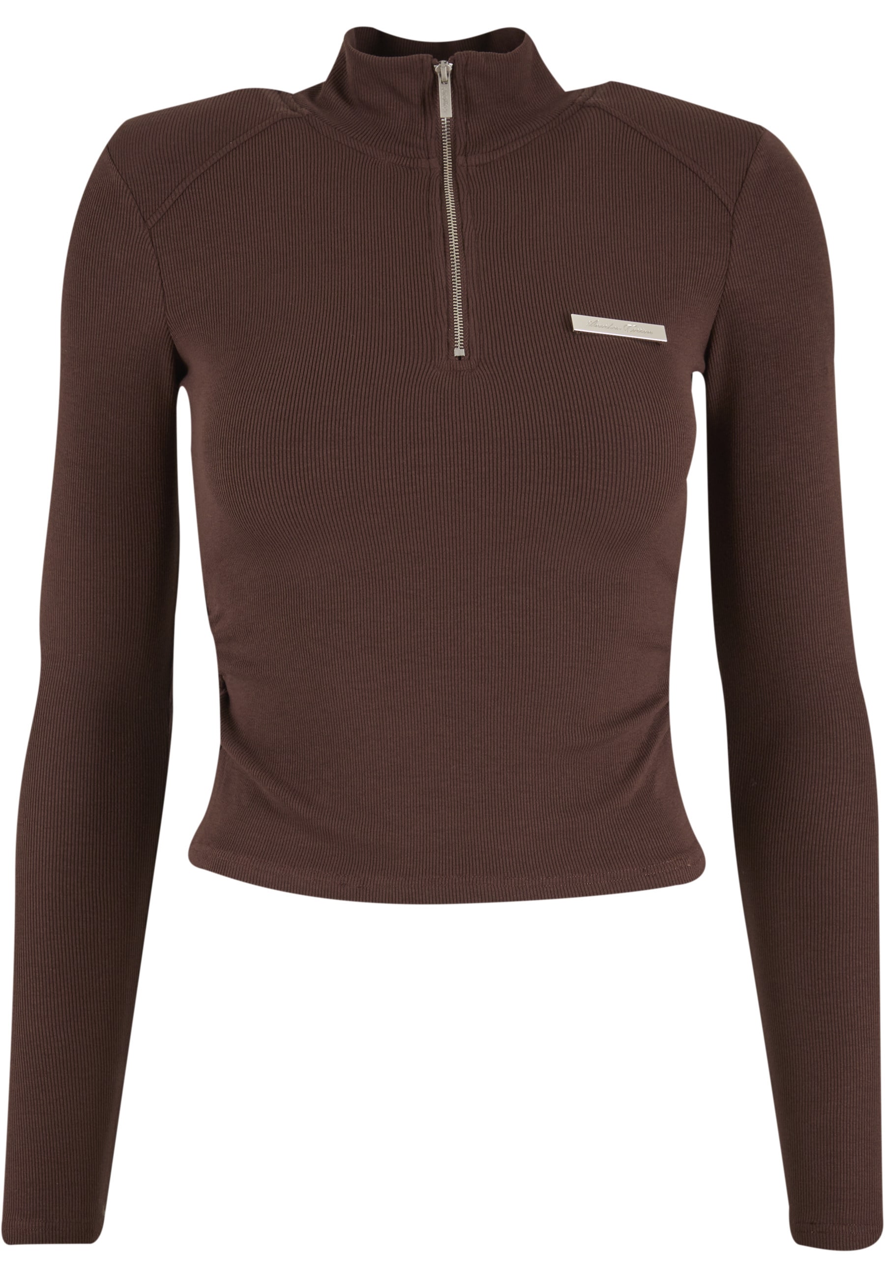 Another Cotton Lab Sweater "Another Cotton Lab Another Cropped Rib Half Zip"