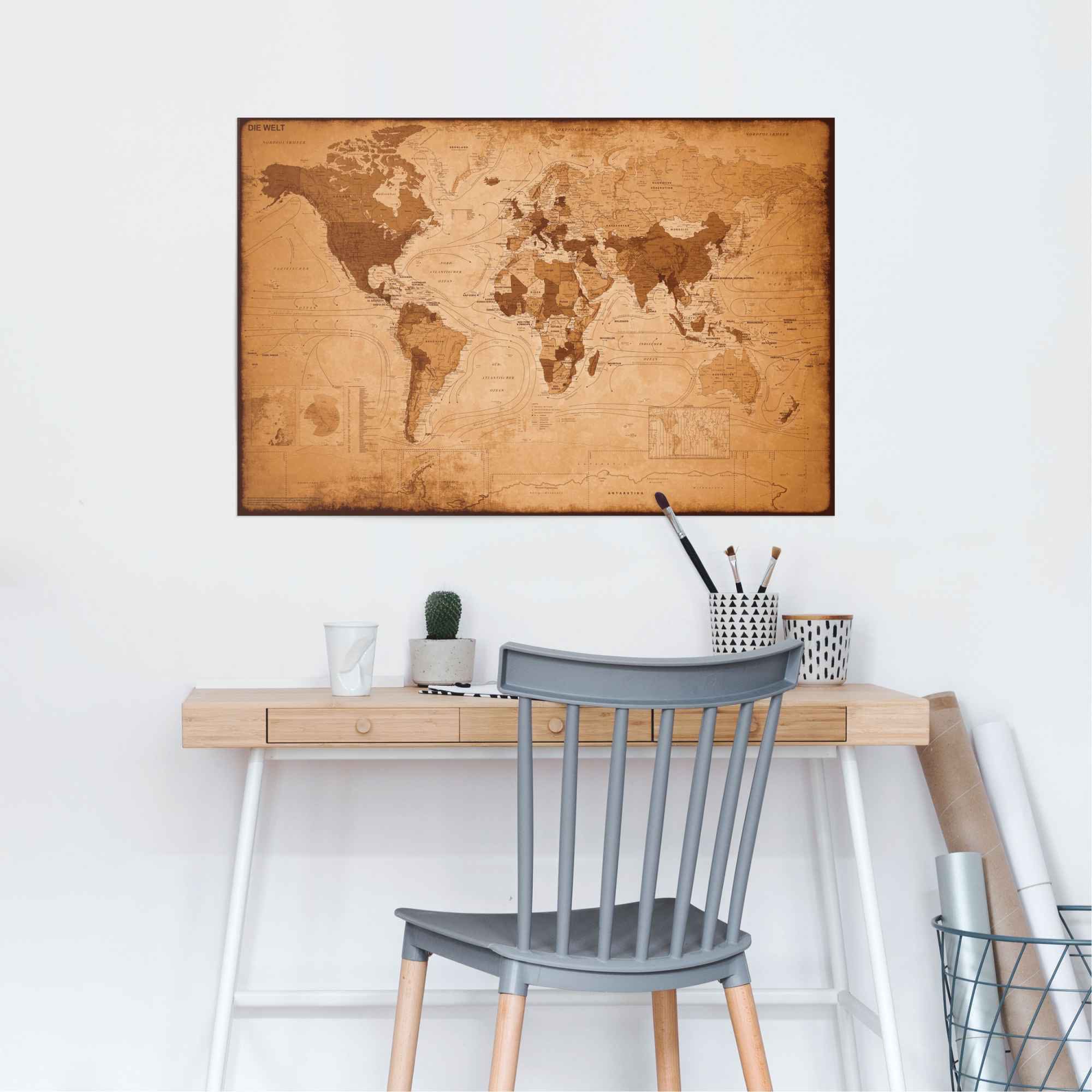 Reinders Poster "Weltkarte Antik", (1 St.) günstig online kaufen