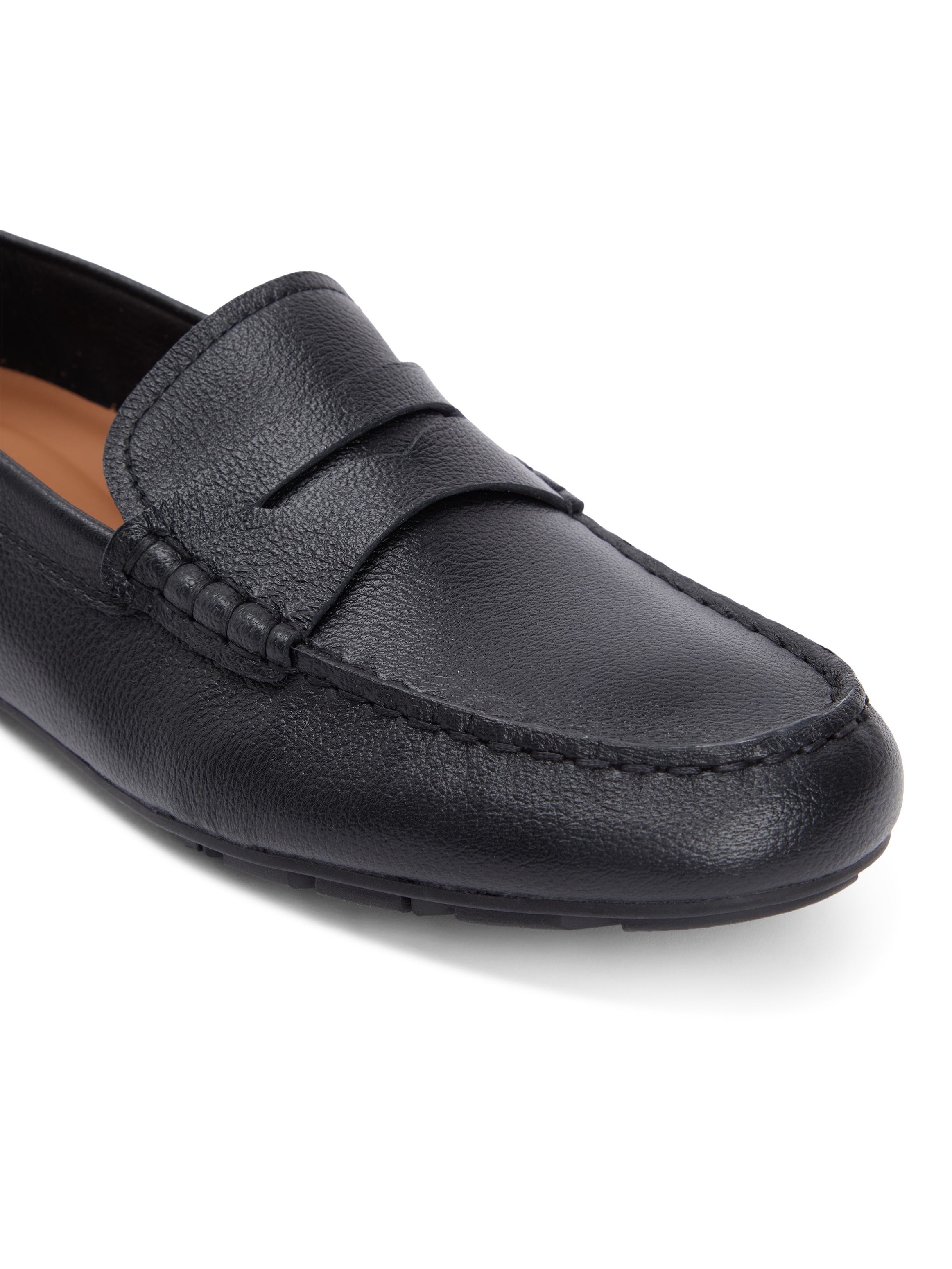 Tommy Hilfiger Slipper »FLAG LEATHER DRIVER LOAFER«  Halbschuh, Schlupfschuh mit modischer Ziersteppung