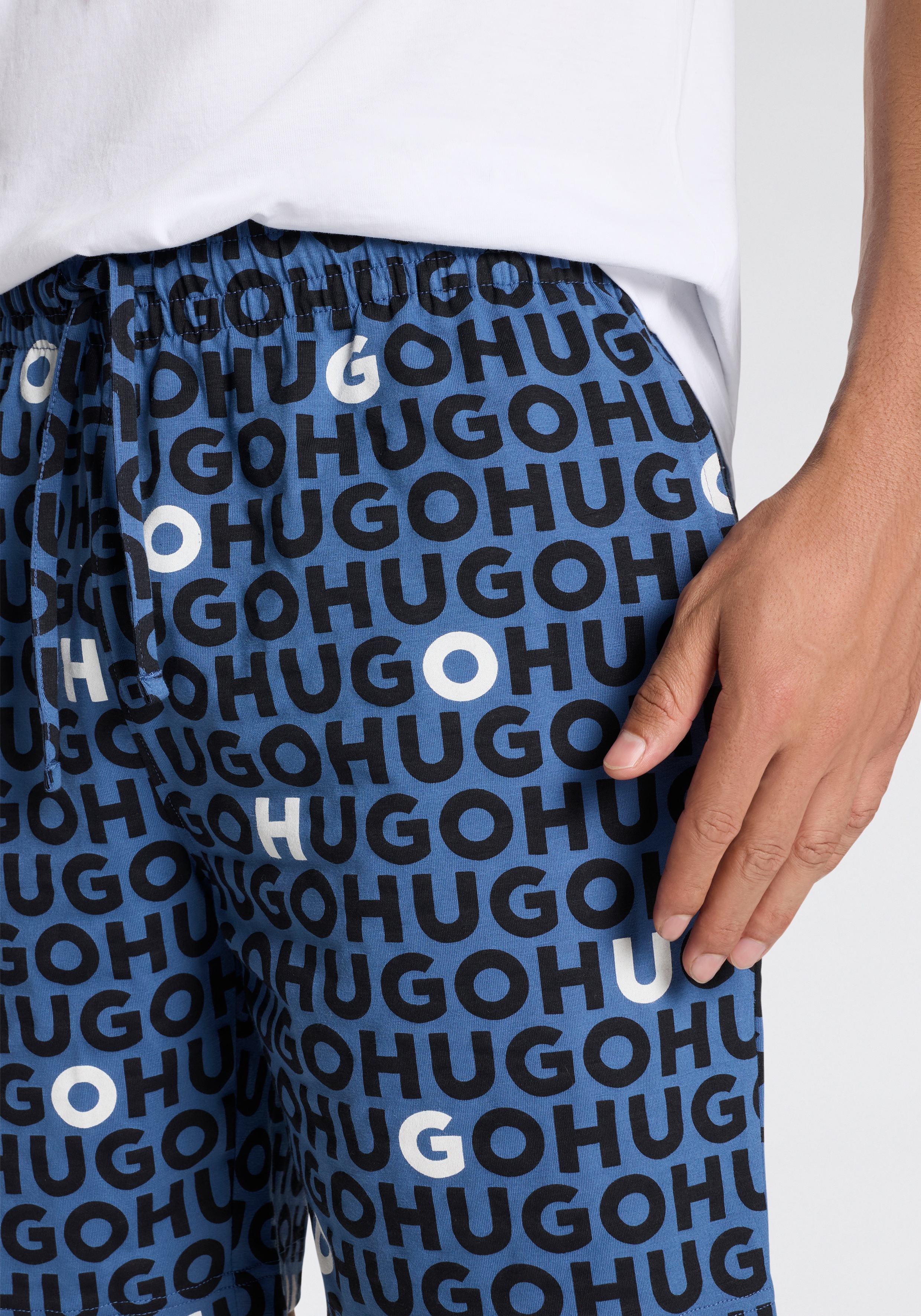 Thumbnail - HUGO Underwear Schlafshorts "TORTUGA" Allover Print, Straight, elastischer Bund