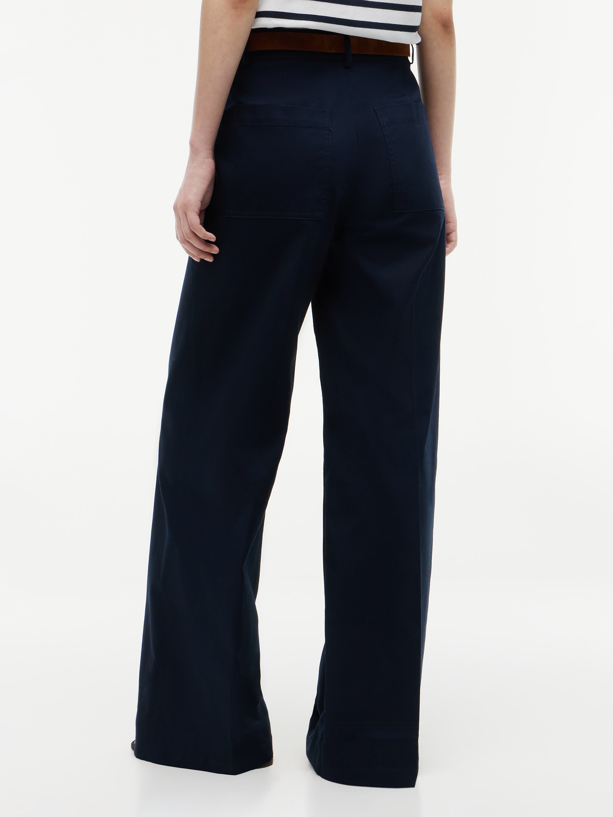 Tommy Hilfiger Anzughose "CHINO DRESSING WIDE LEG" Aus reiner Baumwolle, mit weiter Beinform