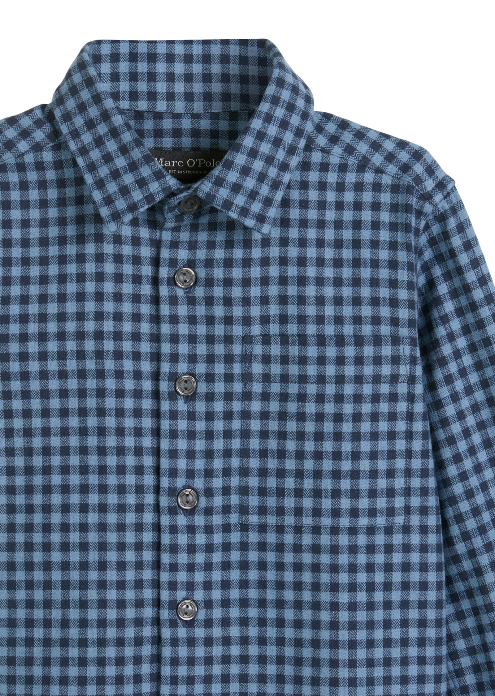 Marc O'Polo Langarmhemd »aus Baumwolle in Flanell-Optik«