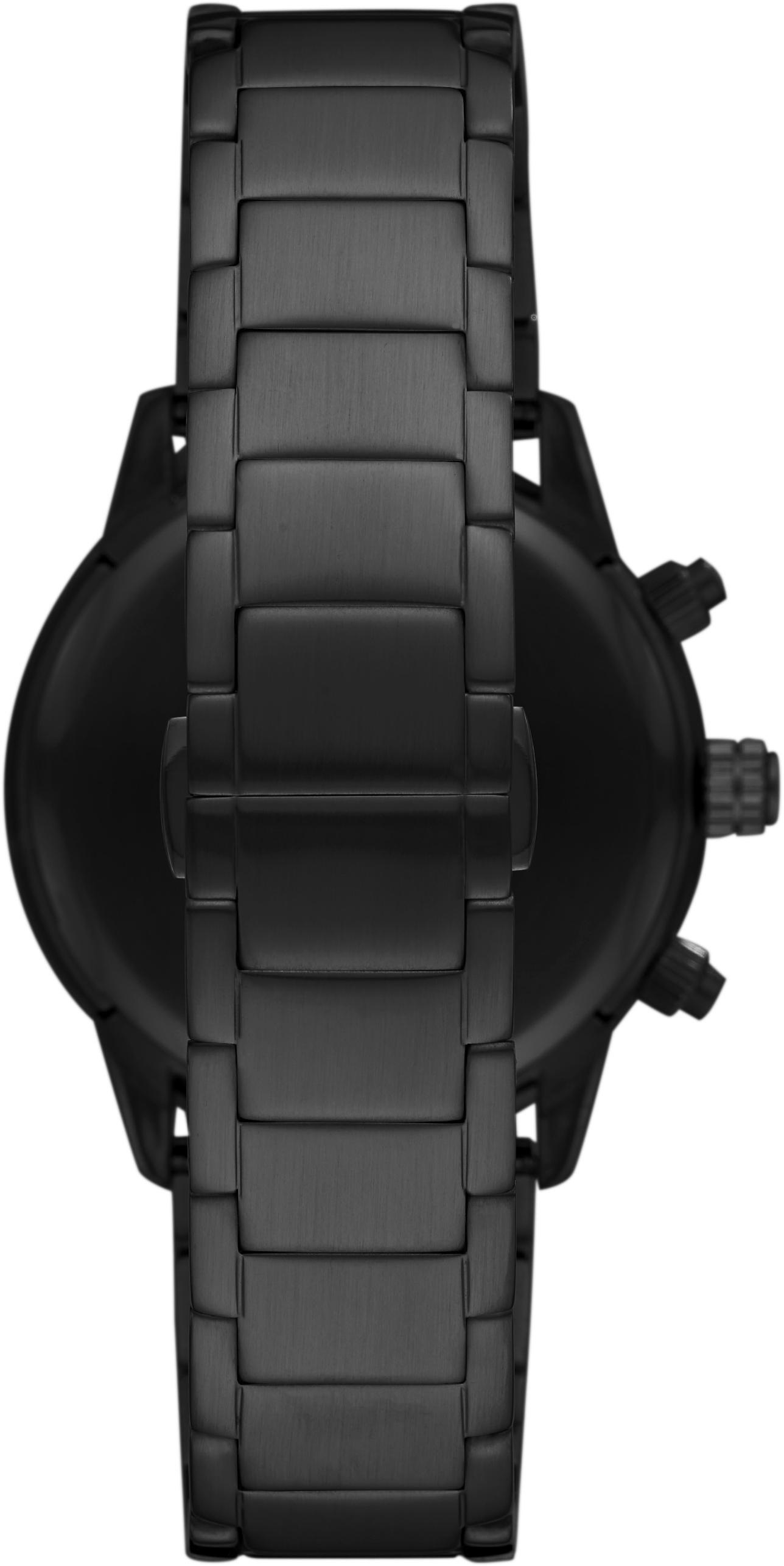 Emporio Armani Chronograph, Quarzuhr, Armbanduhr, Herren, Stoppfunktion, Datum, Edelstahlarmband