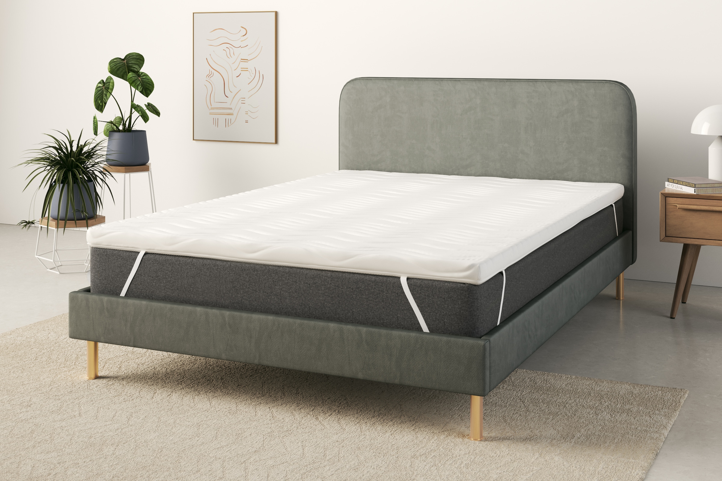 Älgdröm Topper »Sangsjon, Topper 90x200 cm,180x200 cm«, (1 St.), Matratze, Boxspringbett, Allergiker geeignet (Hausstauballergiker)