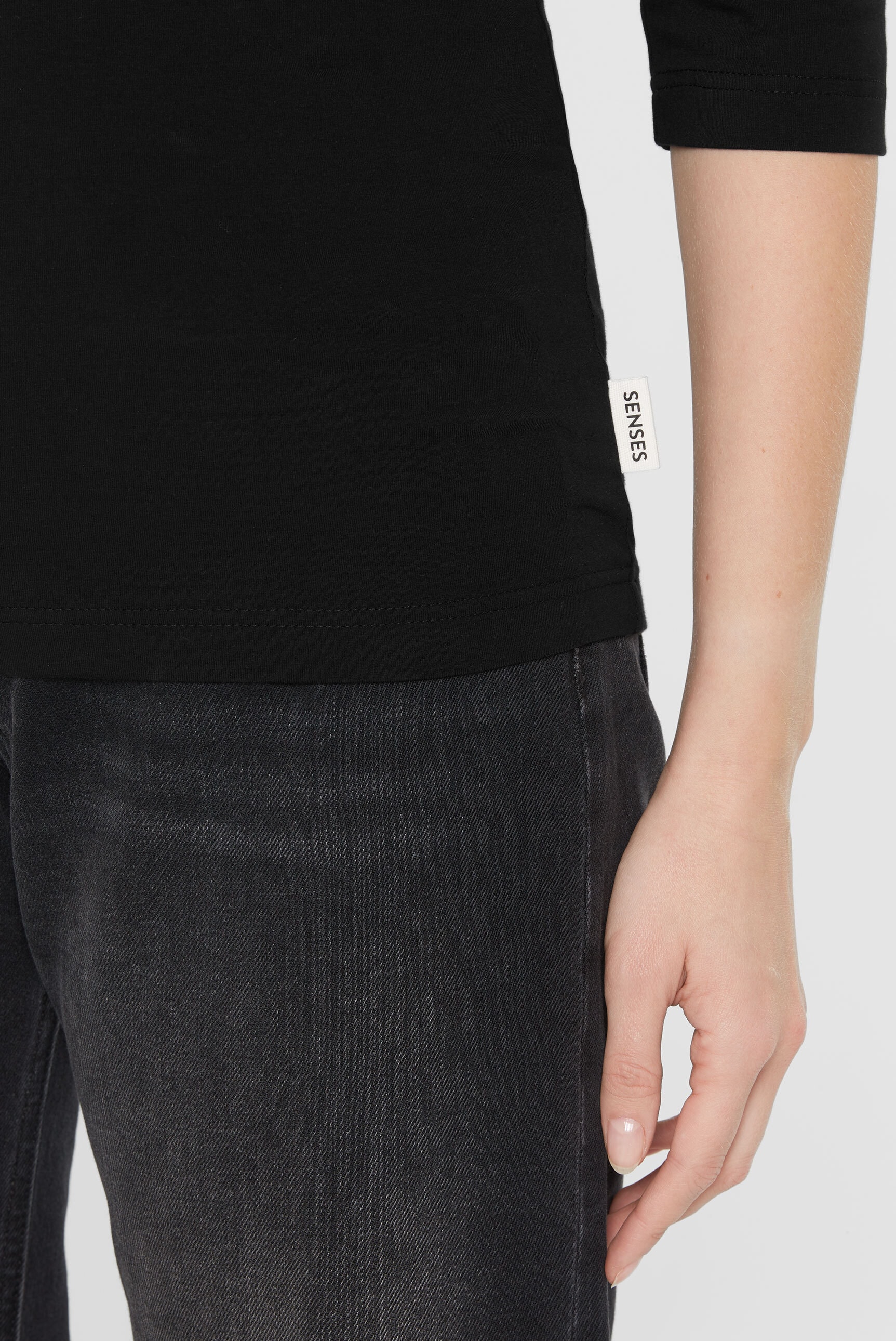 SENSES.THE LABEL Rundhalsshirt, mit Baumwolle