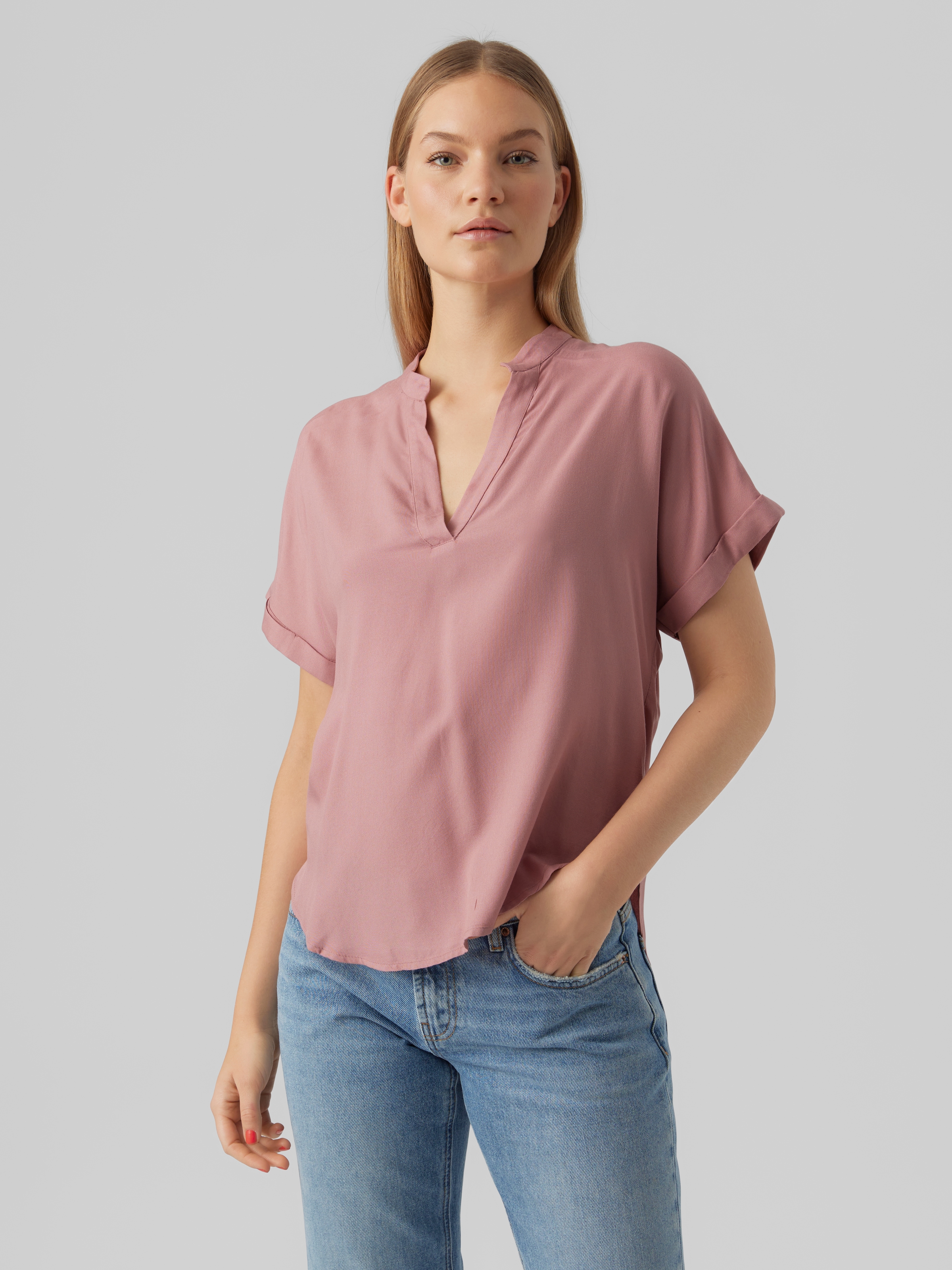 Vero Moda Shirtbluse "VMBEAUTY SS TOP GA NOOS" Viskose, regular fit günstig online kaufen