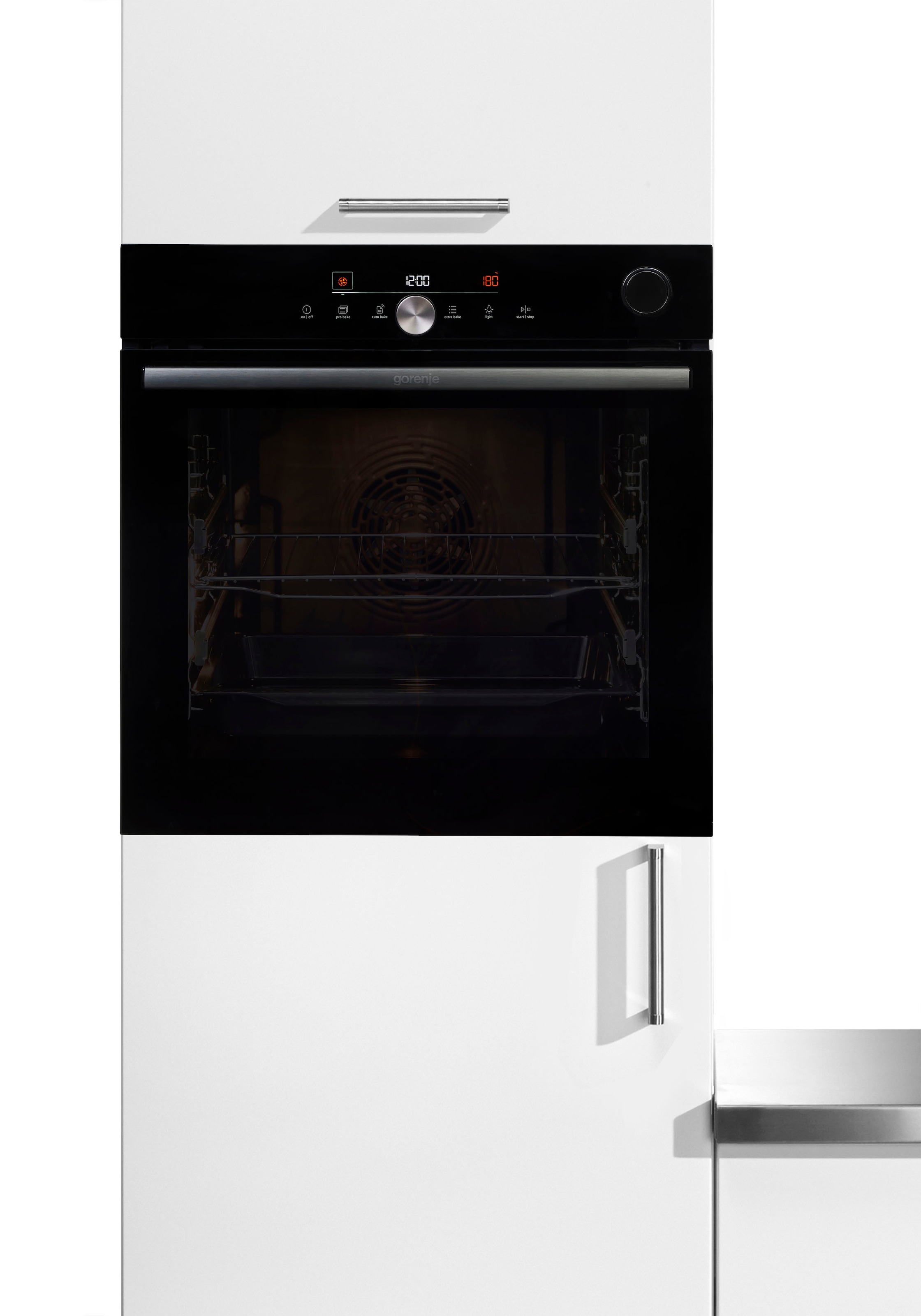 GORENJE Backofen "BSA6747DGWI", mit 2-fach-Teleskopauszug, Aqua-Reinigungsfunktion, AirFry-Funktion