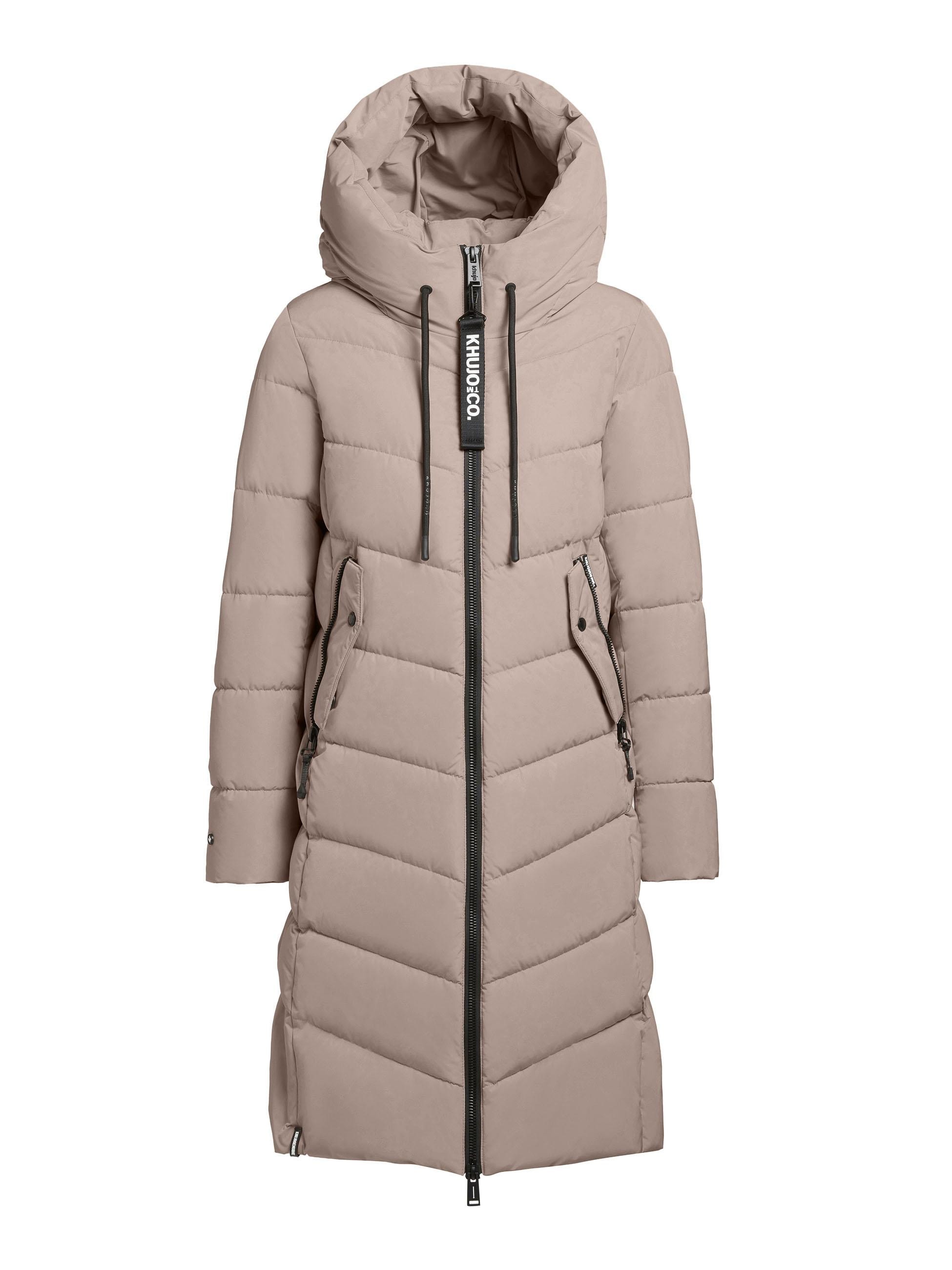 khujo Steppmantel »Mikia2-YM«, Warmer Damen Wintermantel mit hohem Kragen und Kapuze