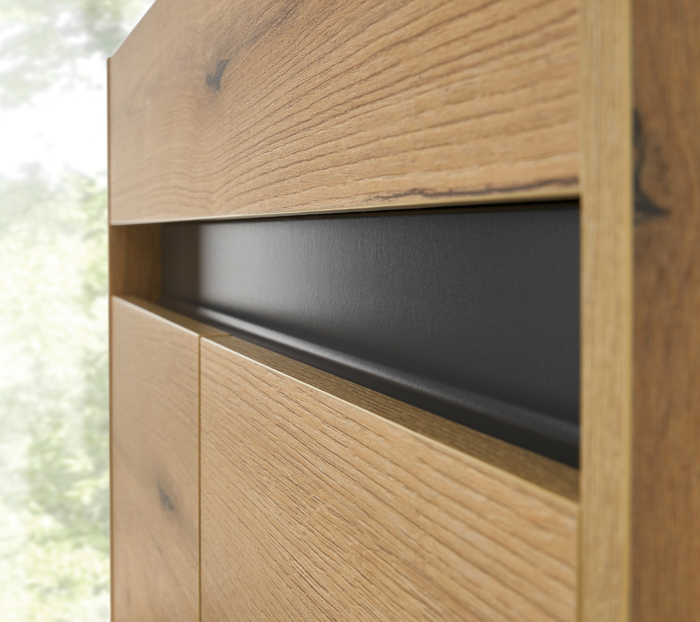 INOSIGN Garderoben-Set »GIRON/CiTY, moderne Garderobe, Komplettset mit viel Stauraum«, (Komplett-Set, 5 St.), enthält Schrank, Kommode, Spiegel, Paneel & Schuhbank +Sitzkissen