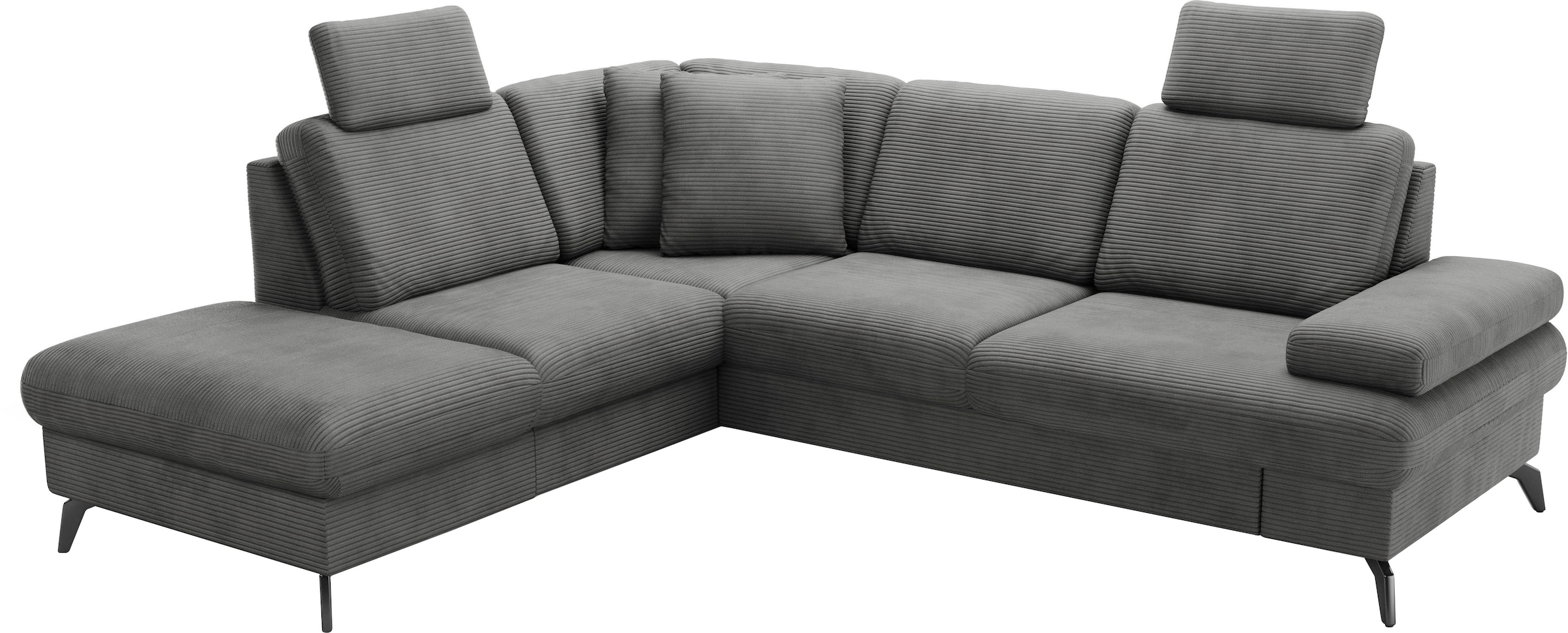 sit&more Ecksofa »Morris Jubi L-Form«, inkl. Armteilfunktion und 1 Zierkissen, wahlweise mit Bettfunktion