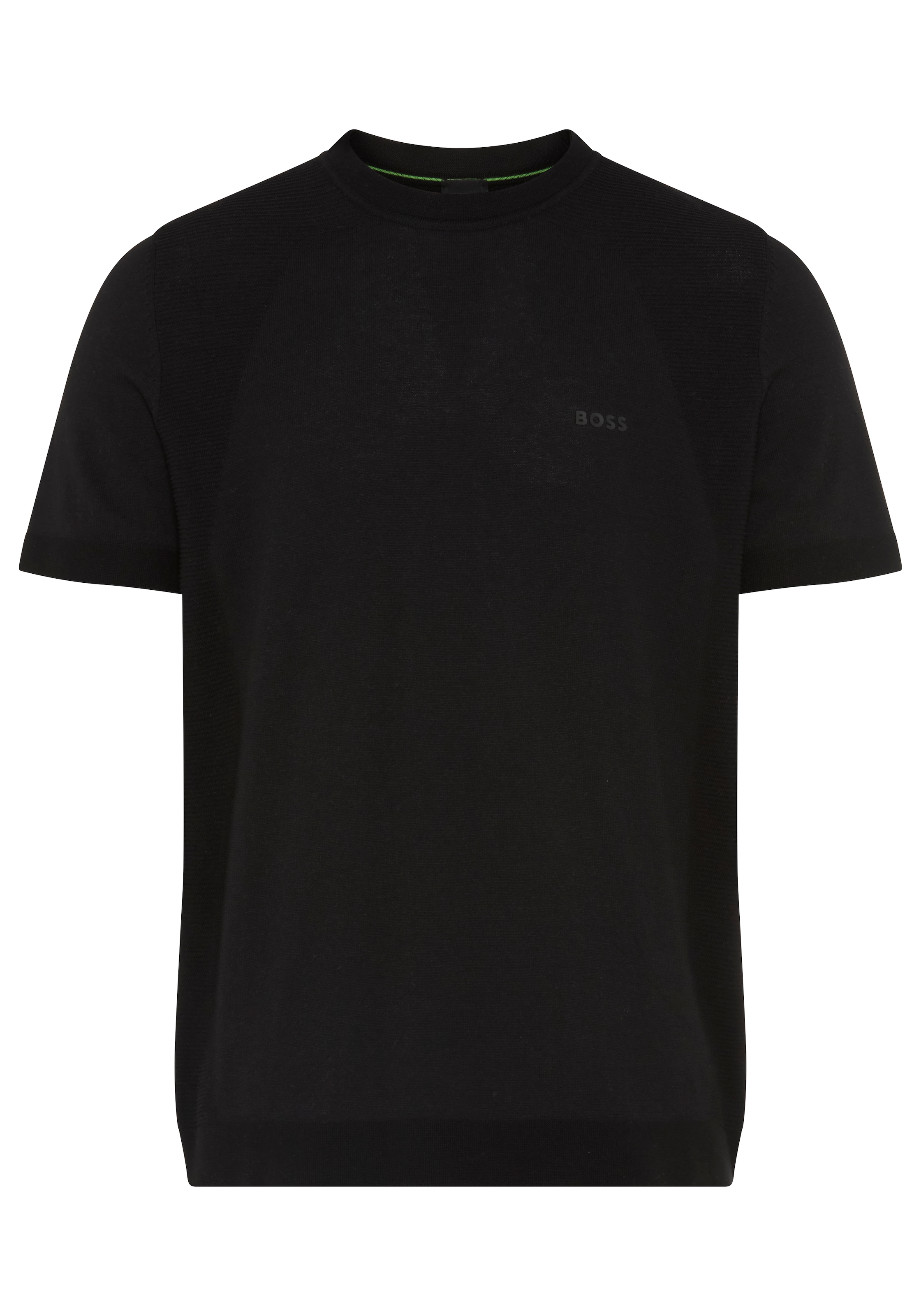 BOSS GREEN Kurzarmpullover »KN_Momentum-Lite TS« Kurzarm, Regular Fit, Baumwollmischung