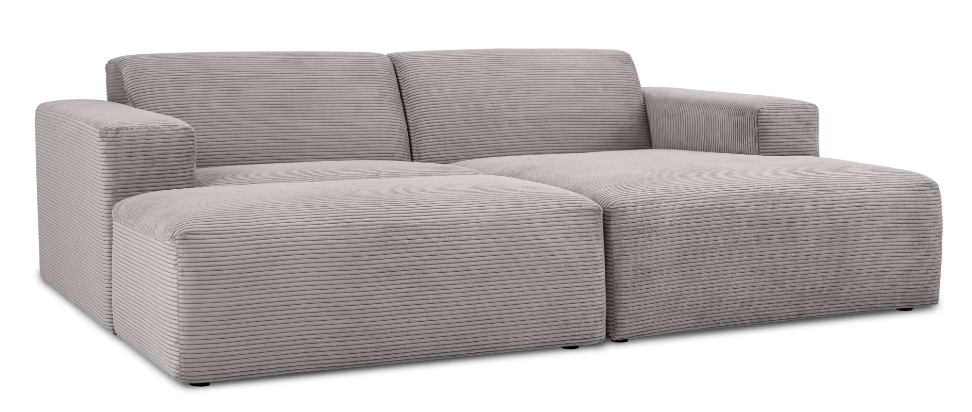 INOSIGN Ecksofa »Koa,228cm, L-Form, Modulsofa, Webstoff, Cord«, Designsofa, Set, Hocker inklusive, weicher Lounge-Sitzkomfort