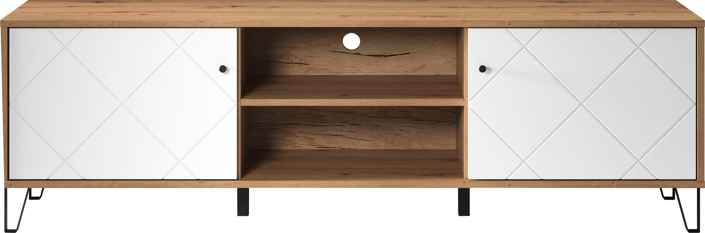 Home affaire Lowboard »Tarragona TV-Kommode« TV-Unterteil mit 2 Türen & 2 Fächern - (B/T/H) 183/40/56 cm