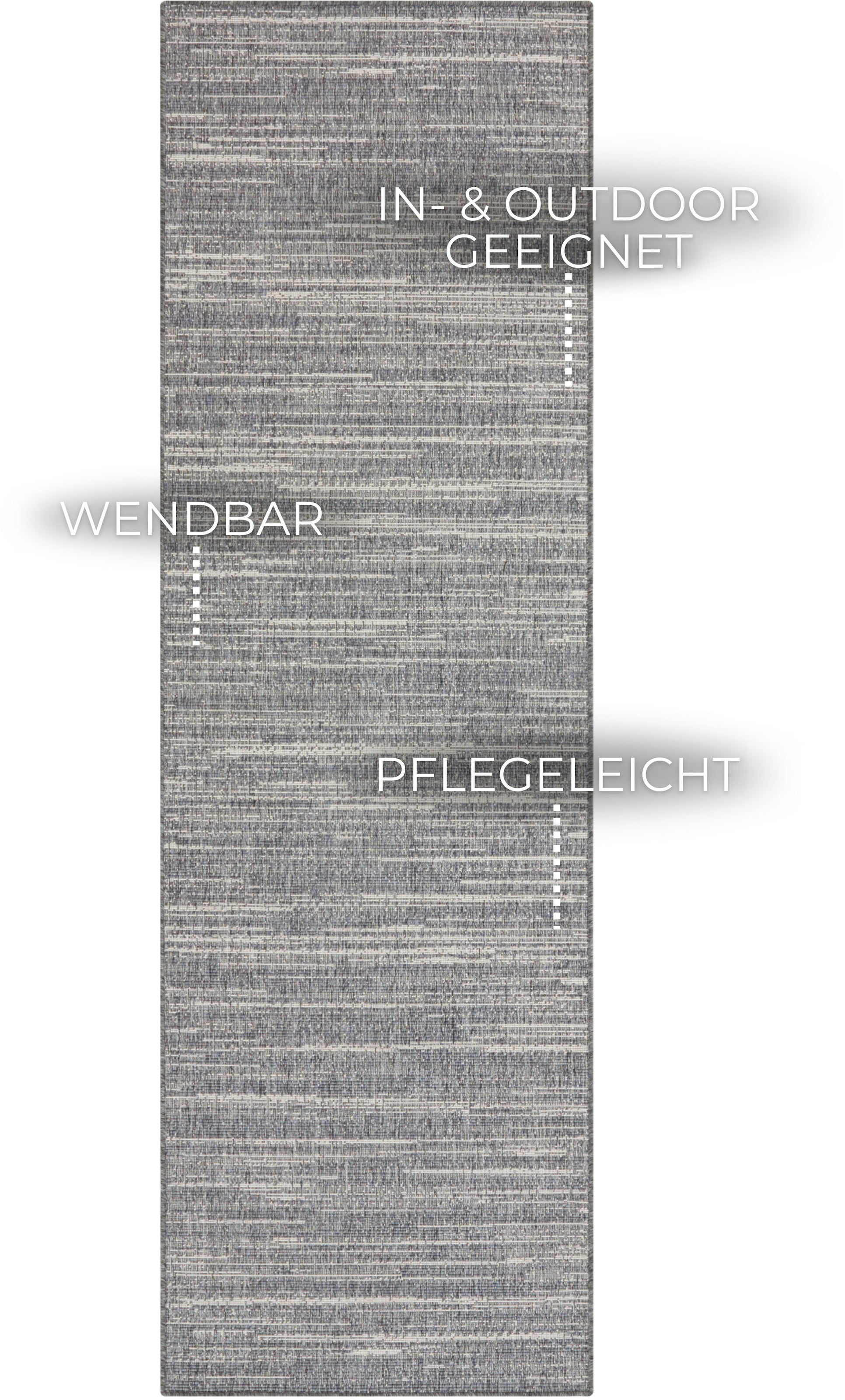 ELLE DECORATION Läufer »Mèlange«, rechteckig, 5 mm Höhe, Flachgewebe, In-& Outdoor, Modern, Wendeteppich, Balkon, Wohnzimmer