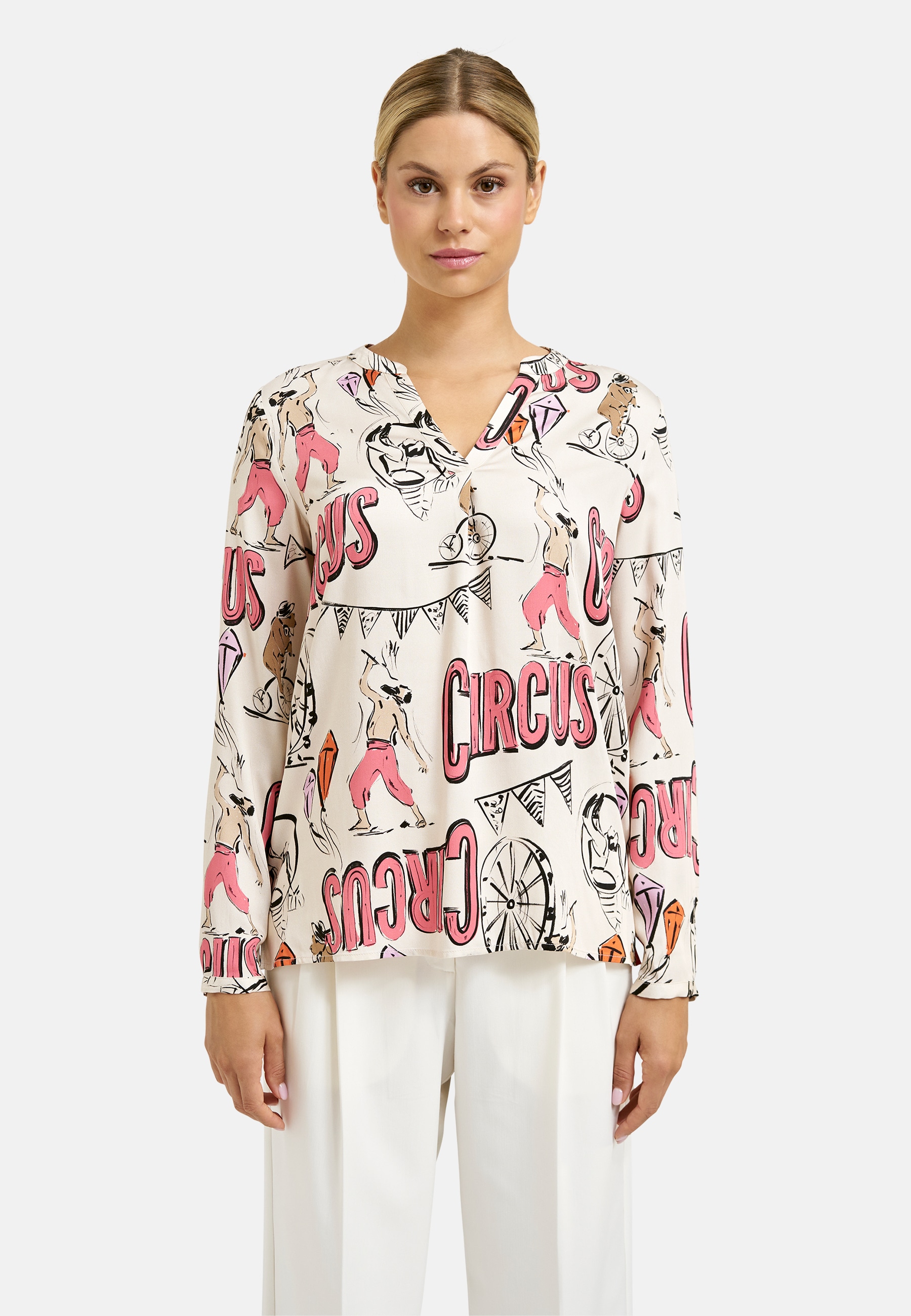 Milano Italy Langarmbluse mit Kellerfalte im Rücken günstig online kaufen