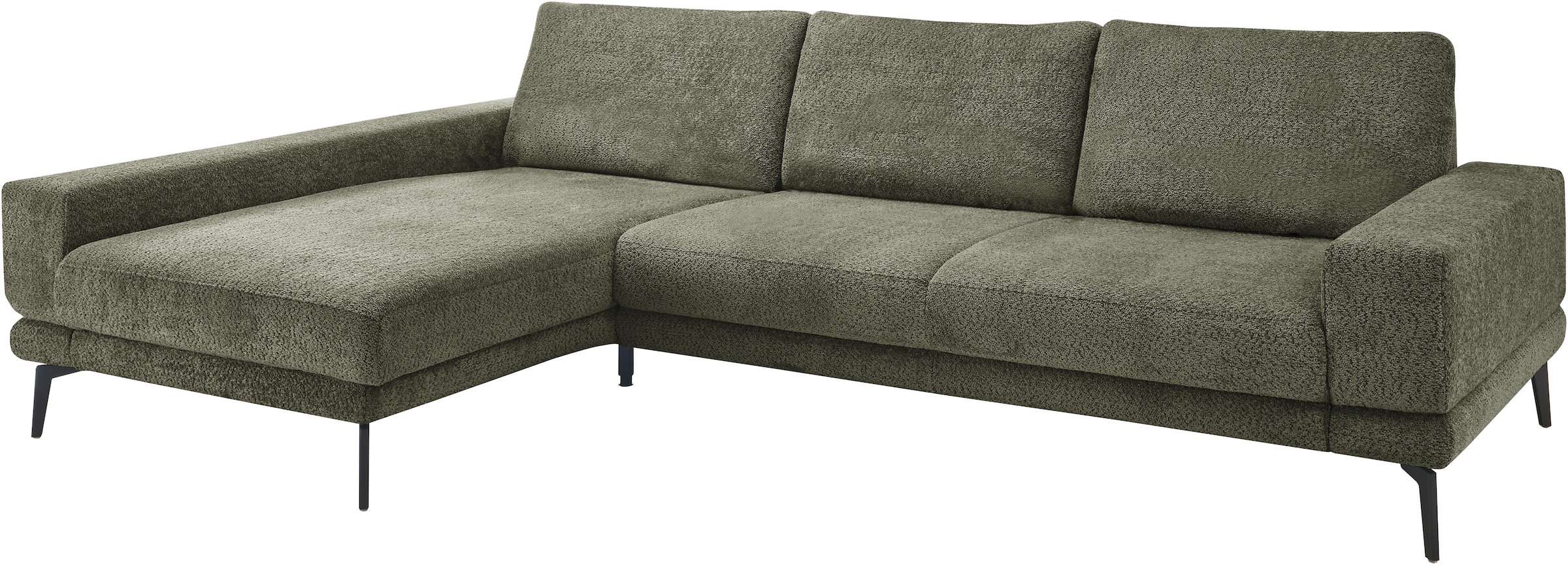 set one by Musterring Ecksofa "SO 3600 optimaler Sitzkomfort in Federkern o. Kaltschaum, 2 Sitzhöhen" Sitzhöhe 42 cm, Kaltschaum, B 293 x T 180 cm, Kama olive