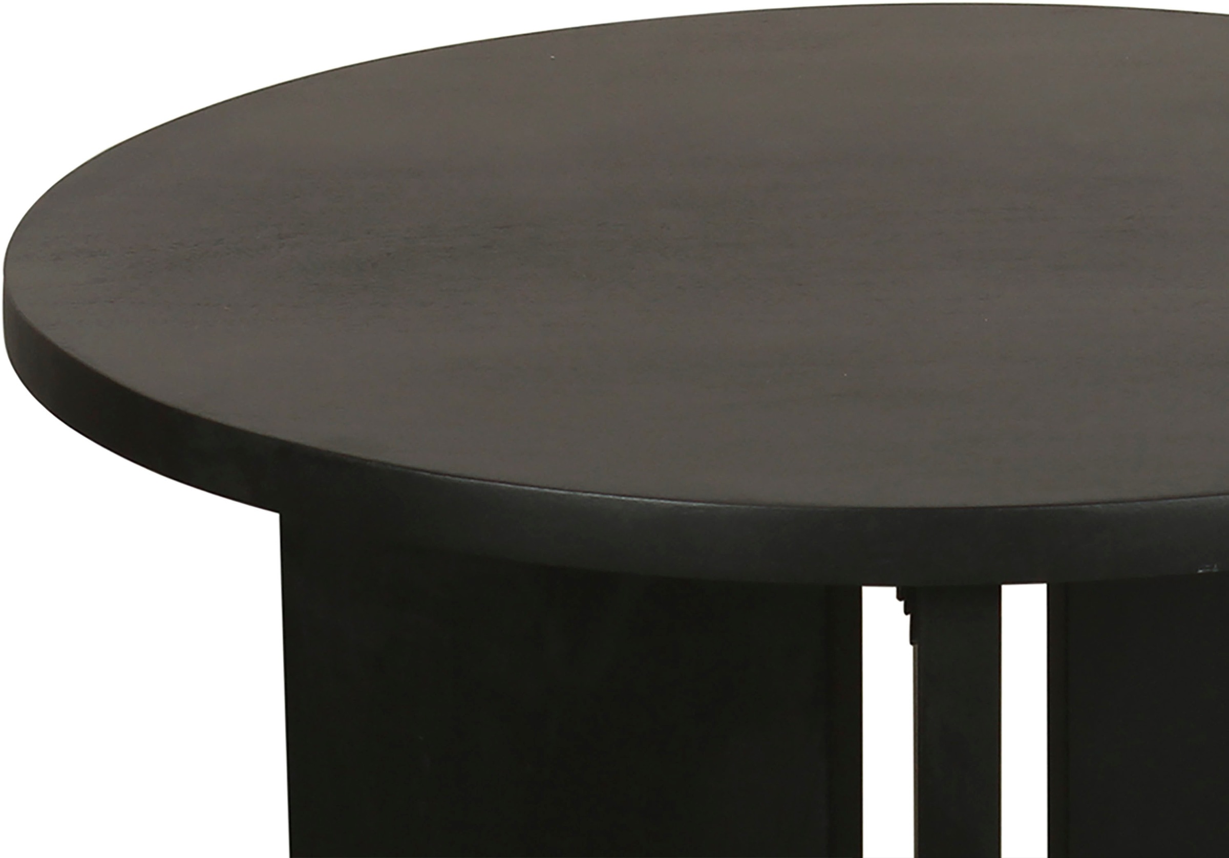 BYLIVING Round Coffee Table Black 3