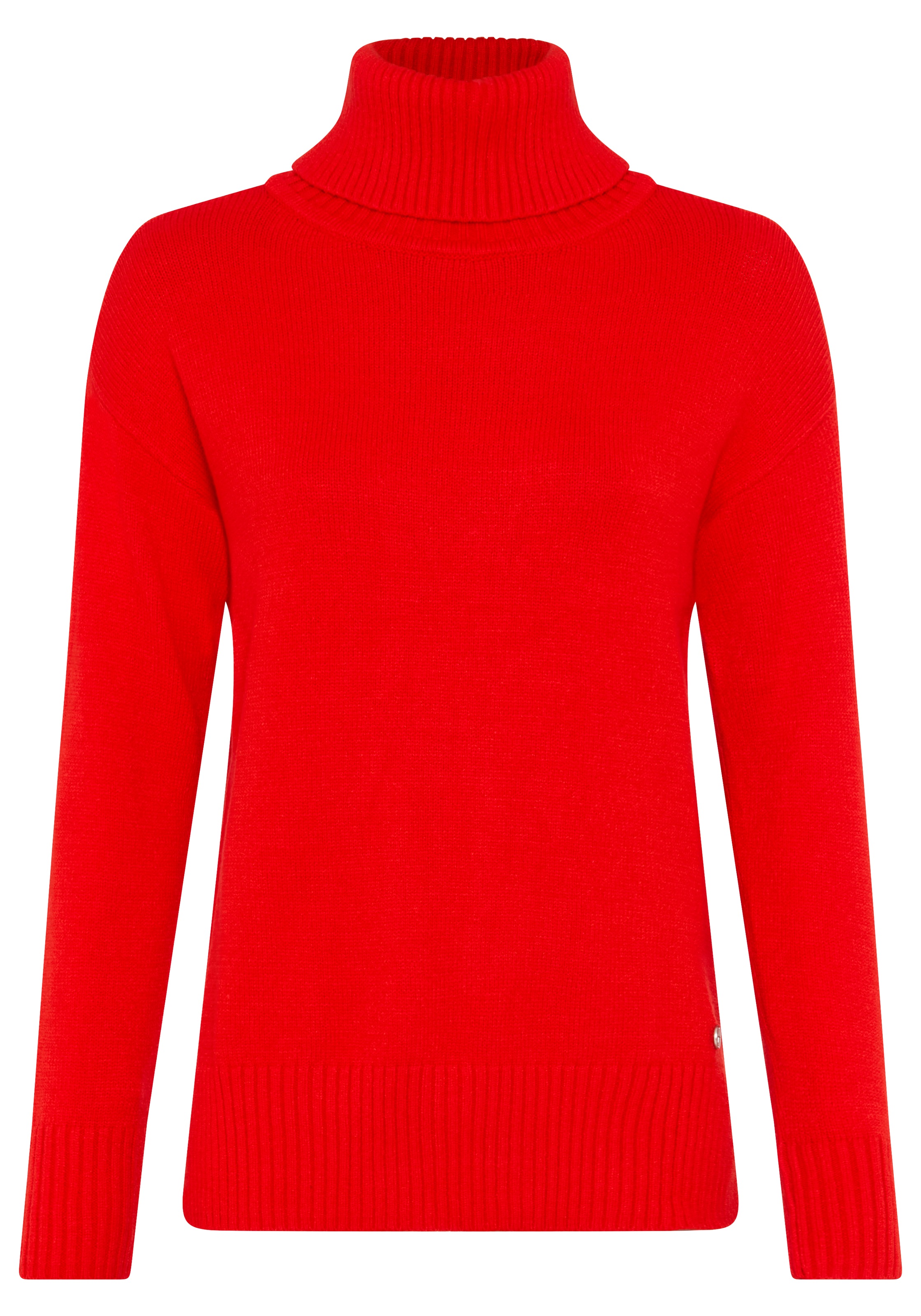 Tamaris Rollkragenpullover »aus weicher Viskosemischung« in lässiger Form mit seitlichen Schlitzen