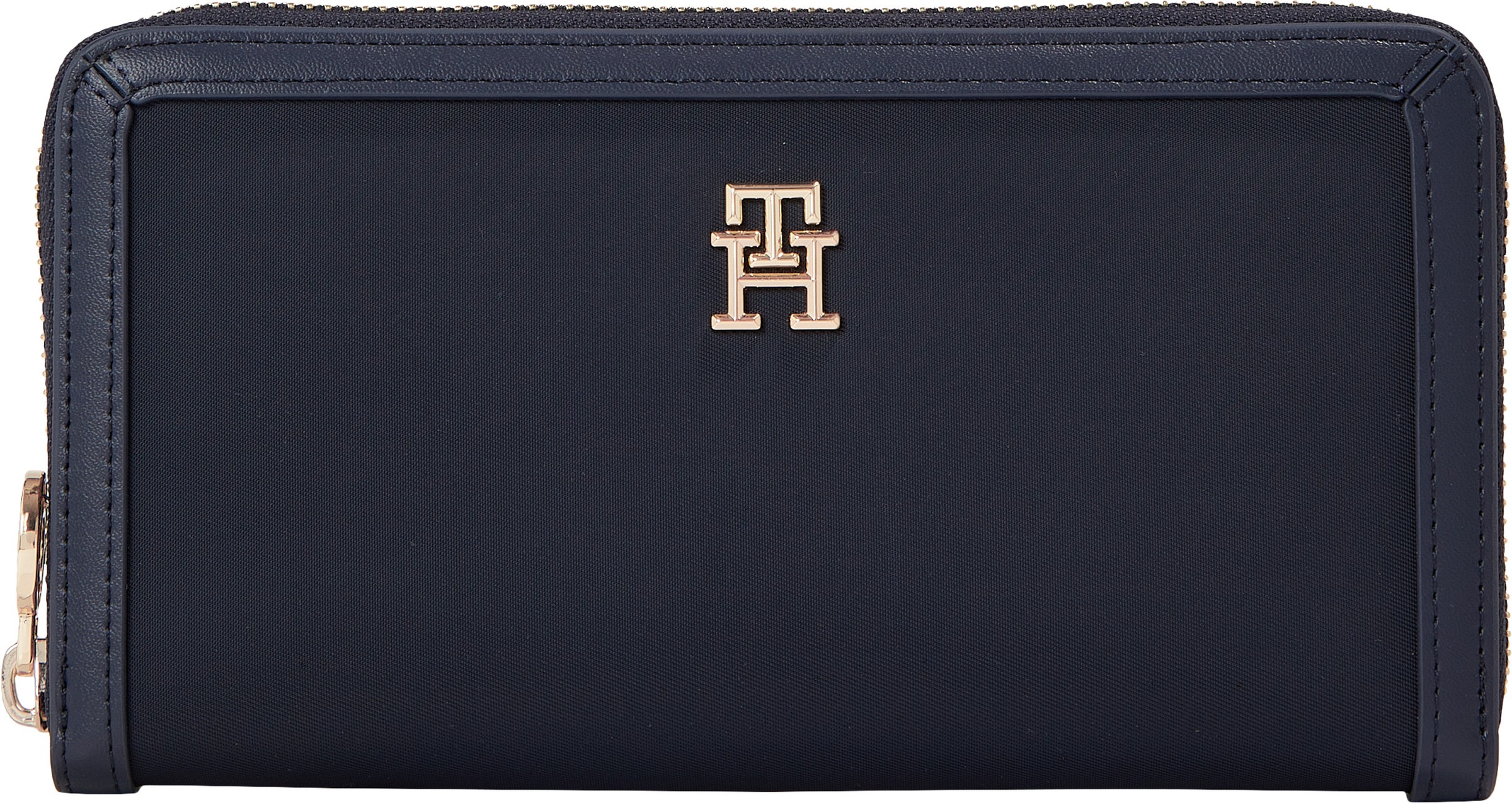 Tommy Hilfiger Geldbörse "TH ESSENTIAL S LARGE ZA", mit goldfarbenen Details