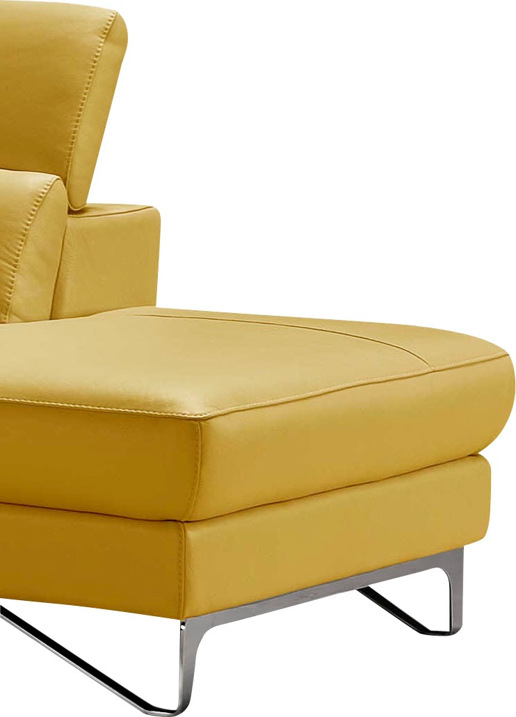 Egoitaliano Ottomane »Princess, elegantes Designsofa mit erstklassigem Sitzkomfort,«, inkl. verstellbarem Kopfteil und edle Designmetallfüße