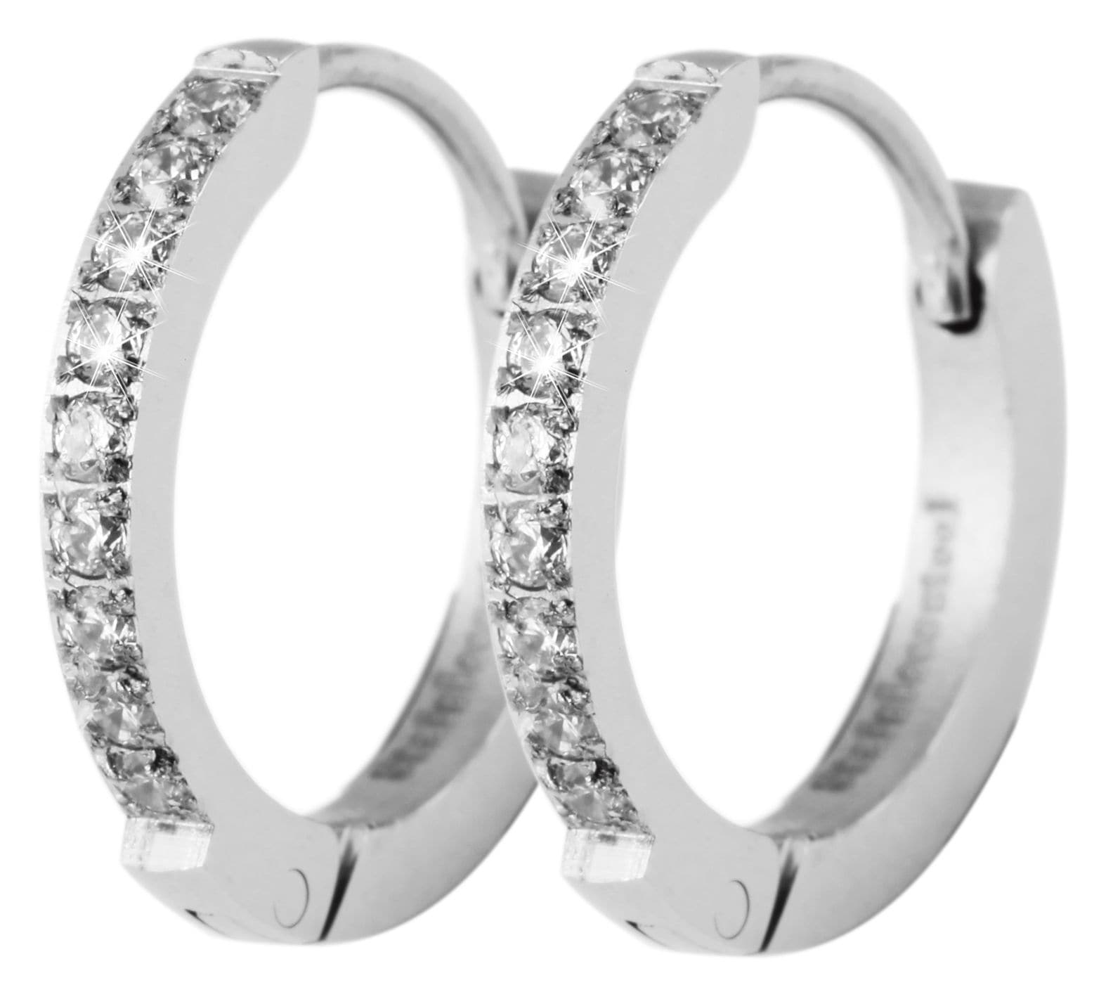 Adelia´s Klappcreolen "Damen Ohrringe – Klappcreole aus Edelstahl mit Stras günstig online kaufen