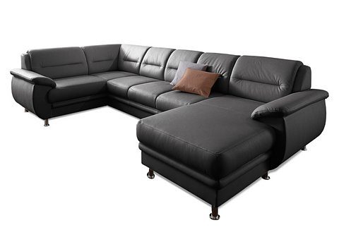 sit&more Wohnlandschaft "Mailand U-Form, B: 312 cm, XXL-Couch mit Komfortpolsterung" mit Schlaffunktion, Liegefl. 122x247 cm, diverse Lederqualitäten