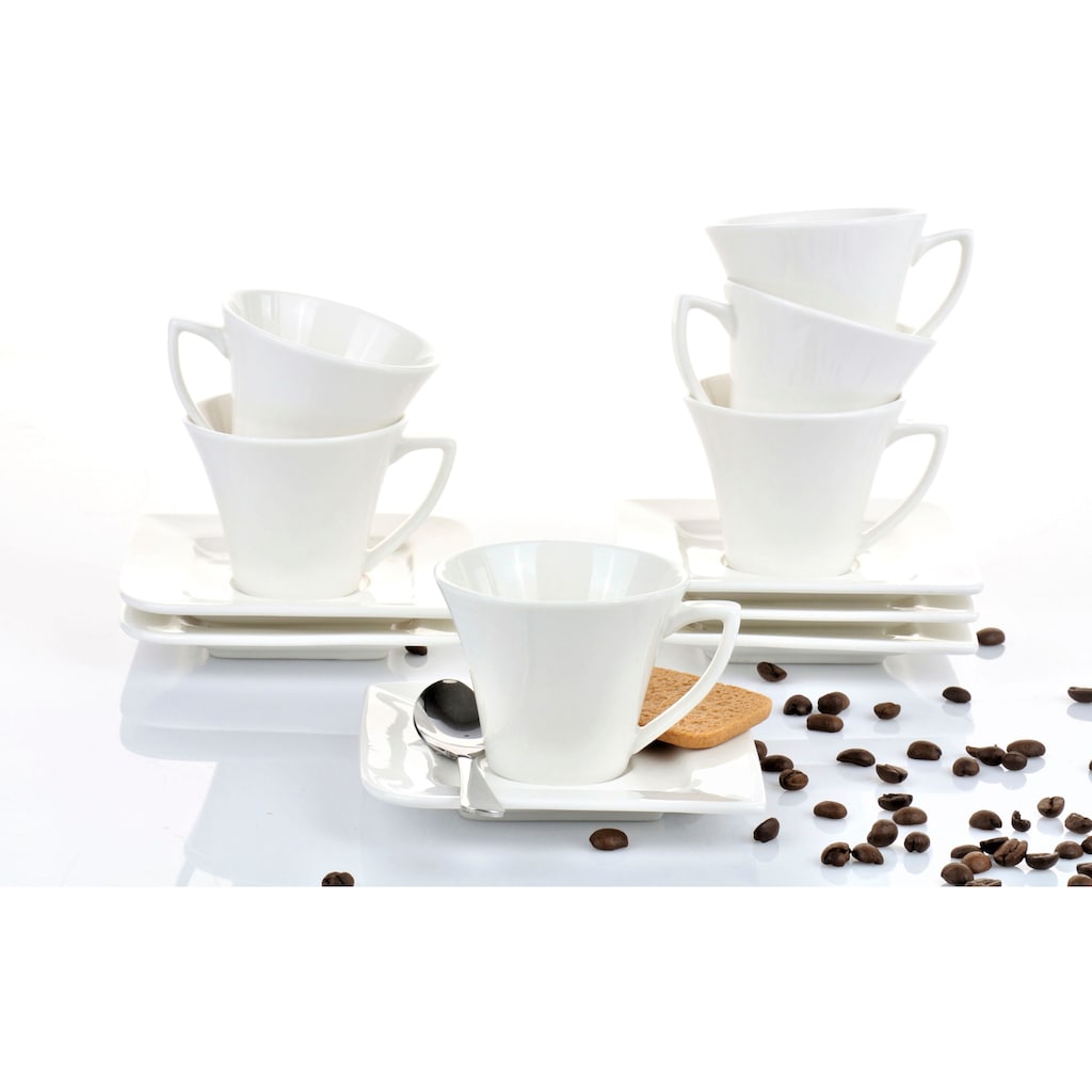 Retsch Arzberg Espressotasse »Fantastic«, (Set, 12 tlg., 6 Espresso Obertassen-6 Espresso Untertassen)