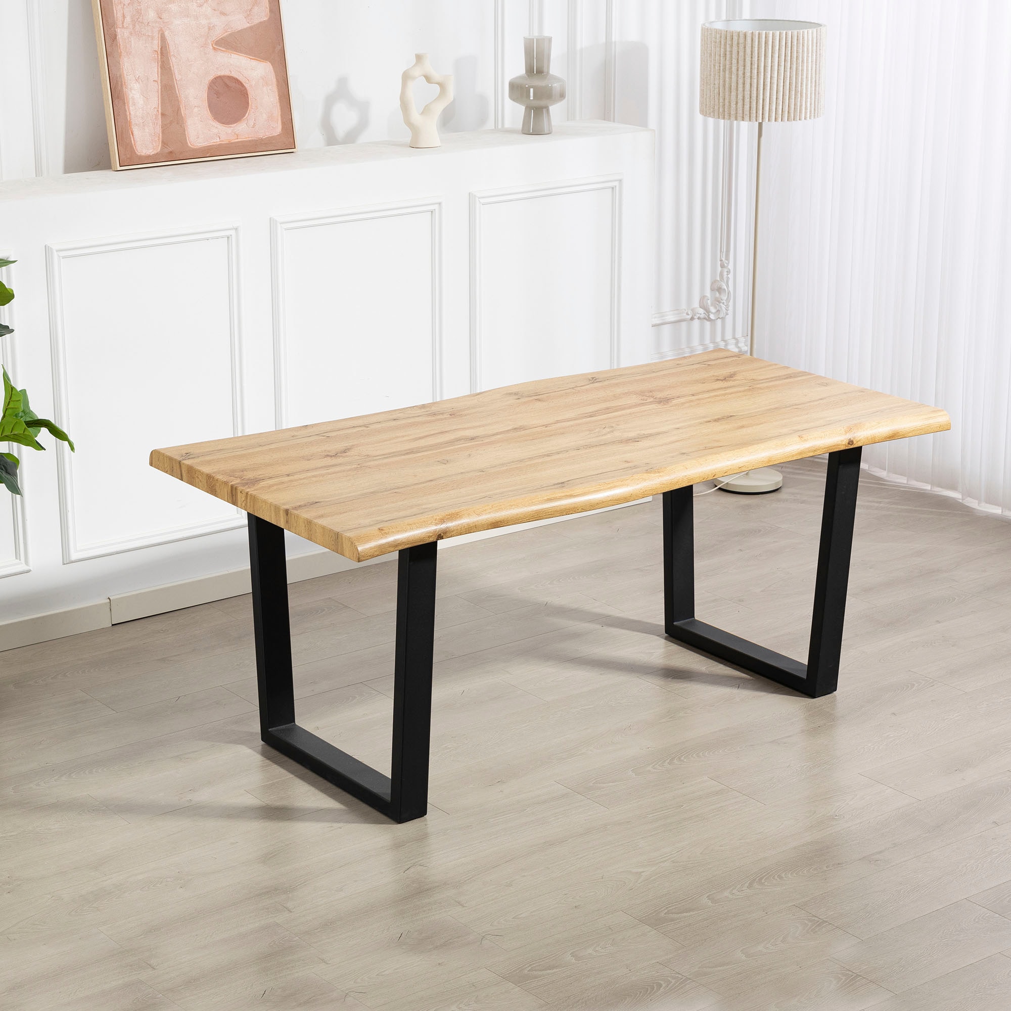 Duo Collection Baumkantentisch »Tisch Thea« Massives Kufengestell aus Metall, Belastbarkeit bis 100 kg