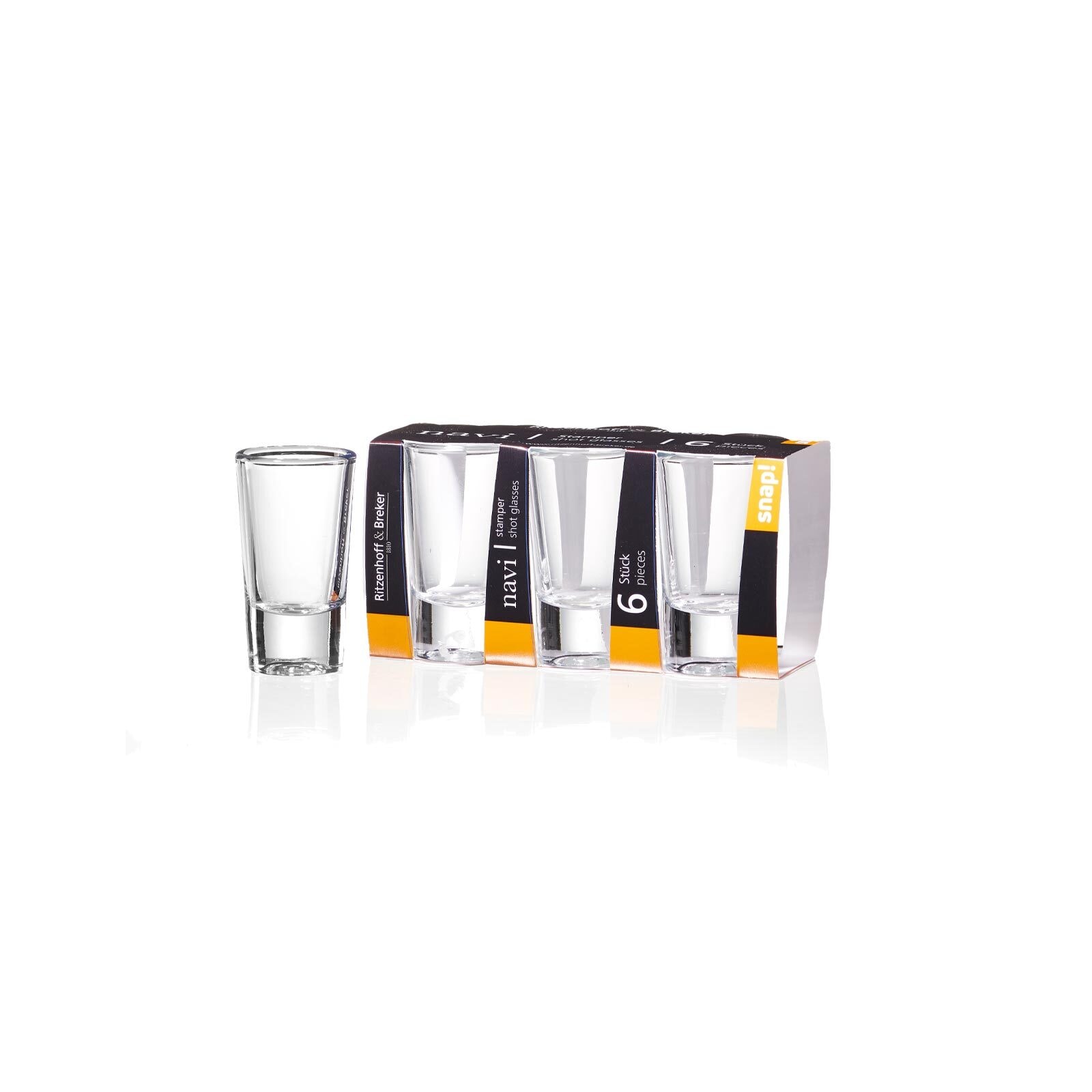 Ritzenhoff & Breker Schnapsglas "Schnapsgläser Navi 30 ml 6er Set transparent" Spülmaschinengeeignet