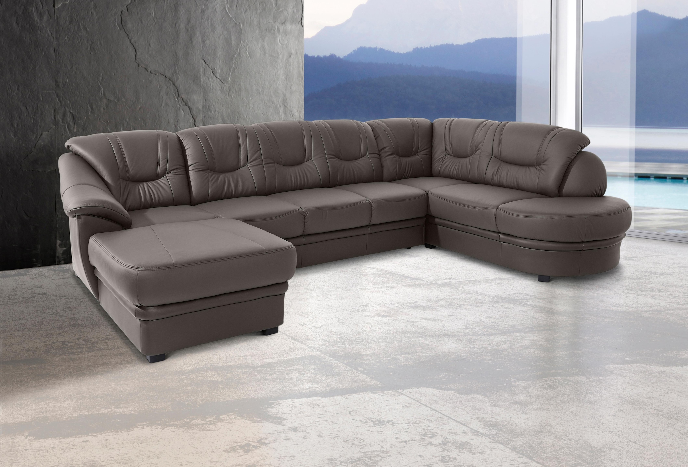 sit&more Wohnlandschaft "Savoni U-Form" wahlweise mit Schlaffunktion