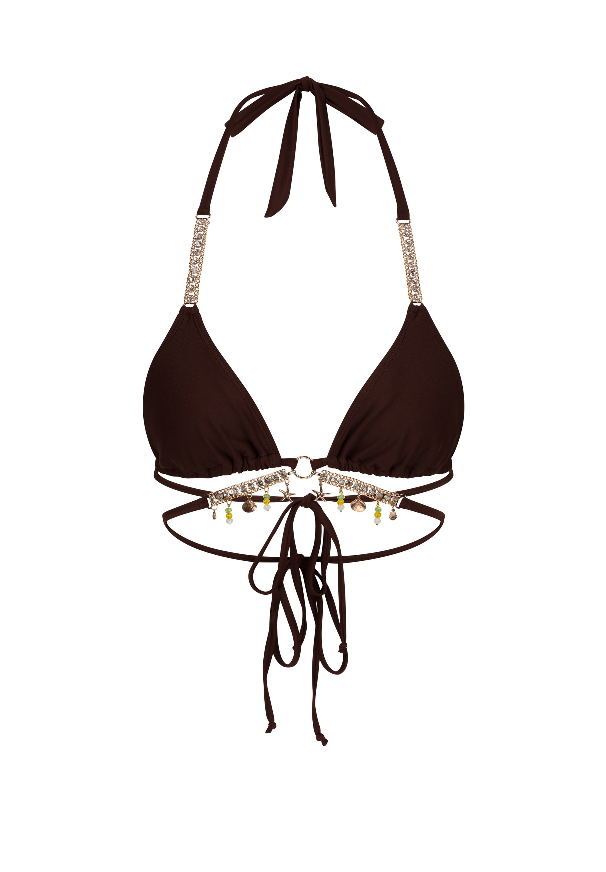 Moda Minx Triangel-Bikini-Top »Seychelles«, (1 St.), mit funkelnden Anhängern