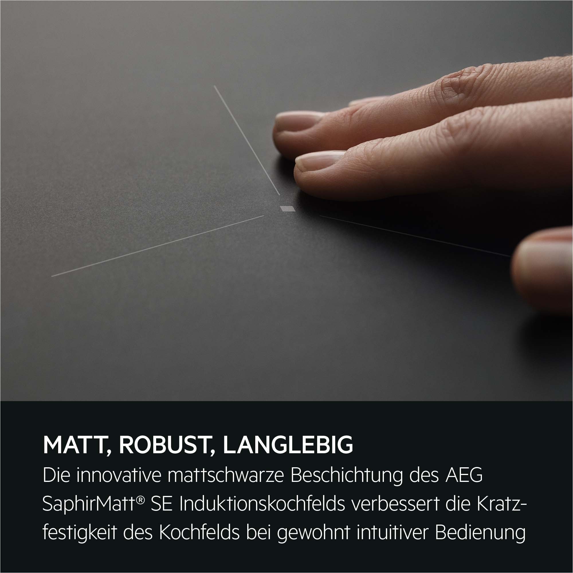AEG Induktions-Kochfeld »TO841A0FIT« SaphirMatt SE-3x kratzresistentere Oberfläche, Booster,Made in Germany