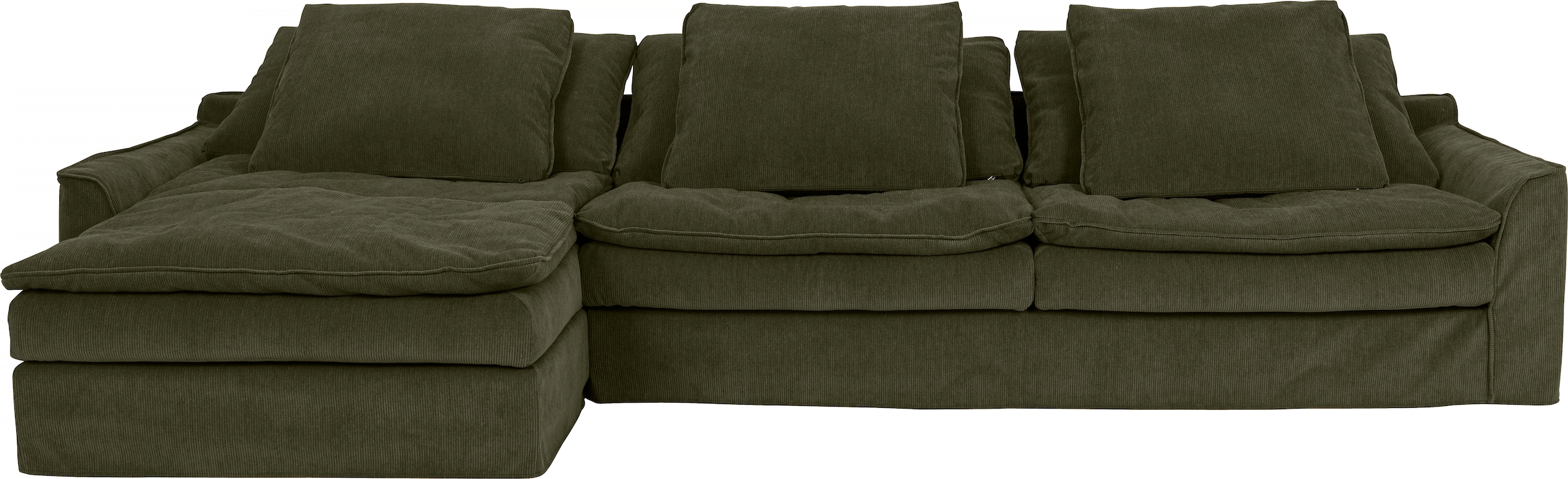 furninova Big-Sofa "Sake, Kuschel-Megasofa, Relaxsofa, leger und sehr bequem, viel Platz", mit 6 Rückenkissen, abnehmbar