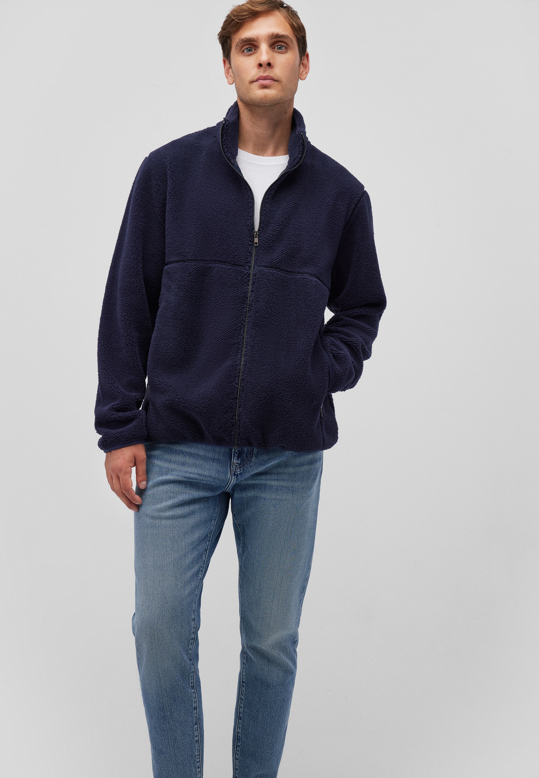 Mavi Longpullover »FULL ZIP SWEATSHIRT«, Jacke mit Teddystoff