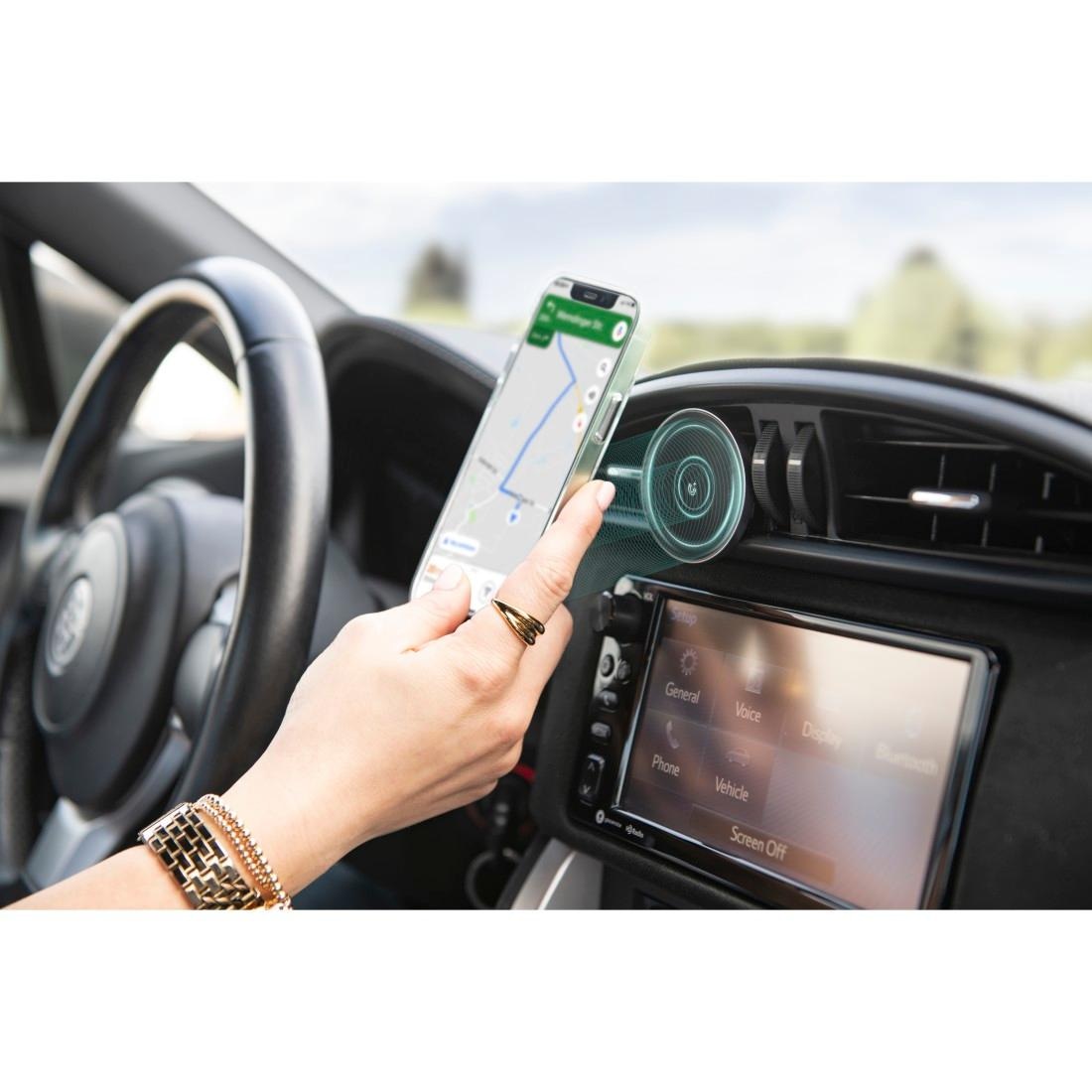 Hama Auto-Handyhalterung Magnet Alu für Lüftung, 360 Grad drehbar