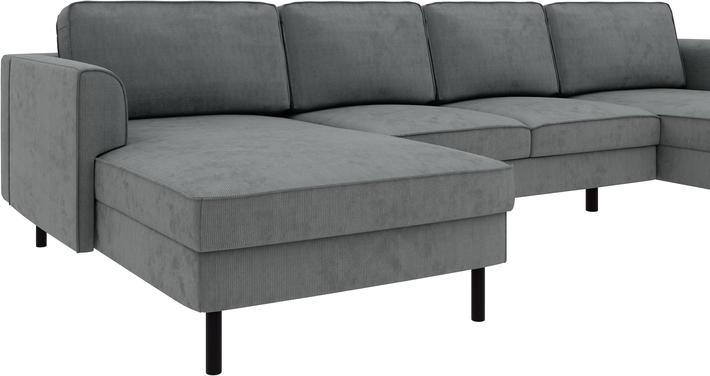 Home affaire Wohnlandschaft »Booster Couch wahlweise mit Schlaffunktion und Bettkasten-auch in Cord«, Sofa in U-Form, Breite 305 cm