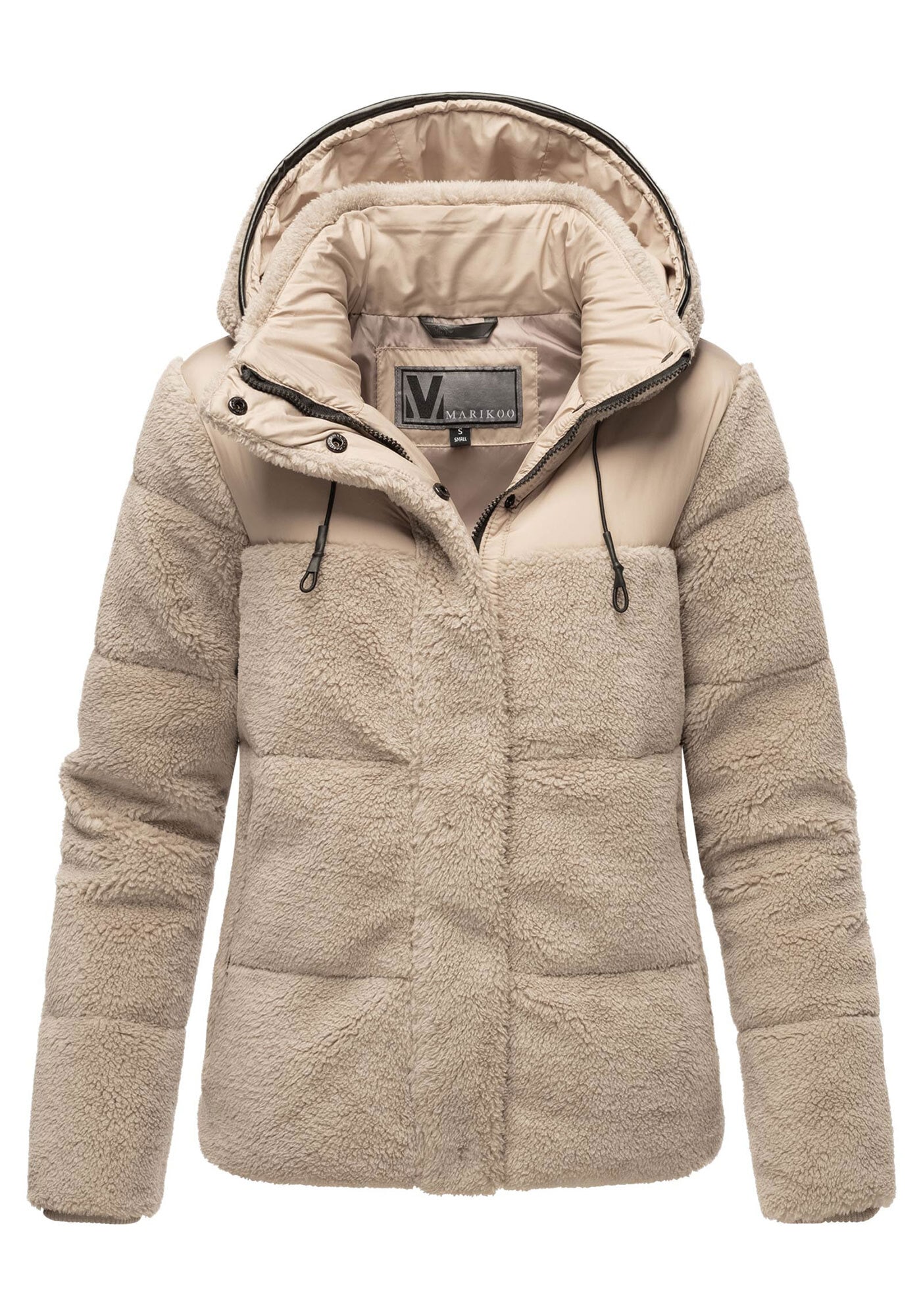 Marikoo Winterjacke »Kaguraa«, warme Teddyfell Sherpa Jacke
