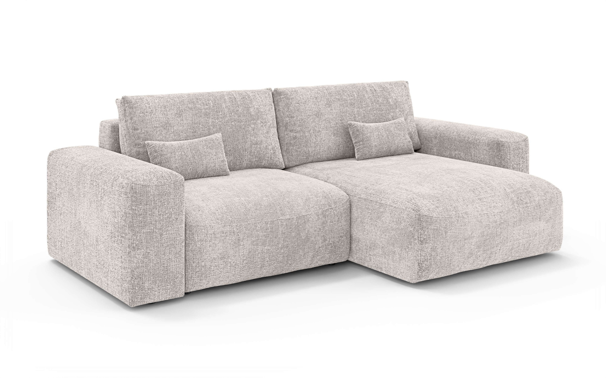 OTTO home Ecksofa »MATTS Schlafsofa mit Bettkasten, Maße B/T/H: 265/159/89 cm«, L-Form mit Recamiere rechts oder links, hoher Sitzkomfort