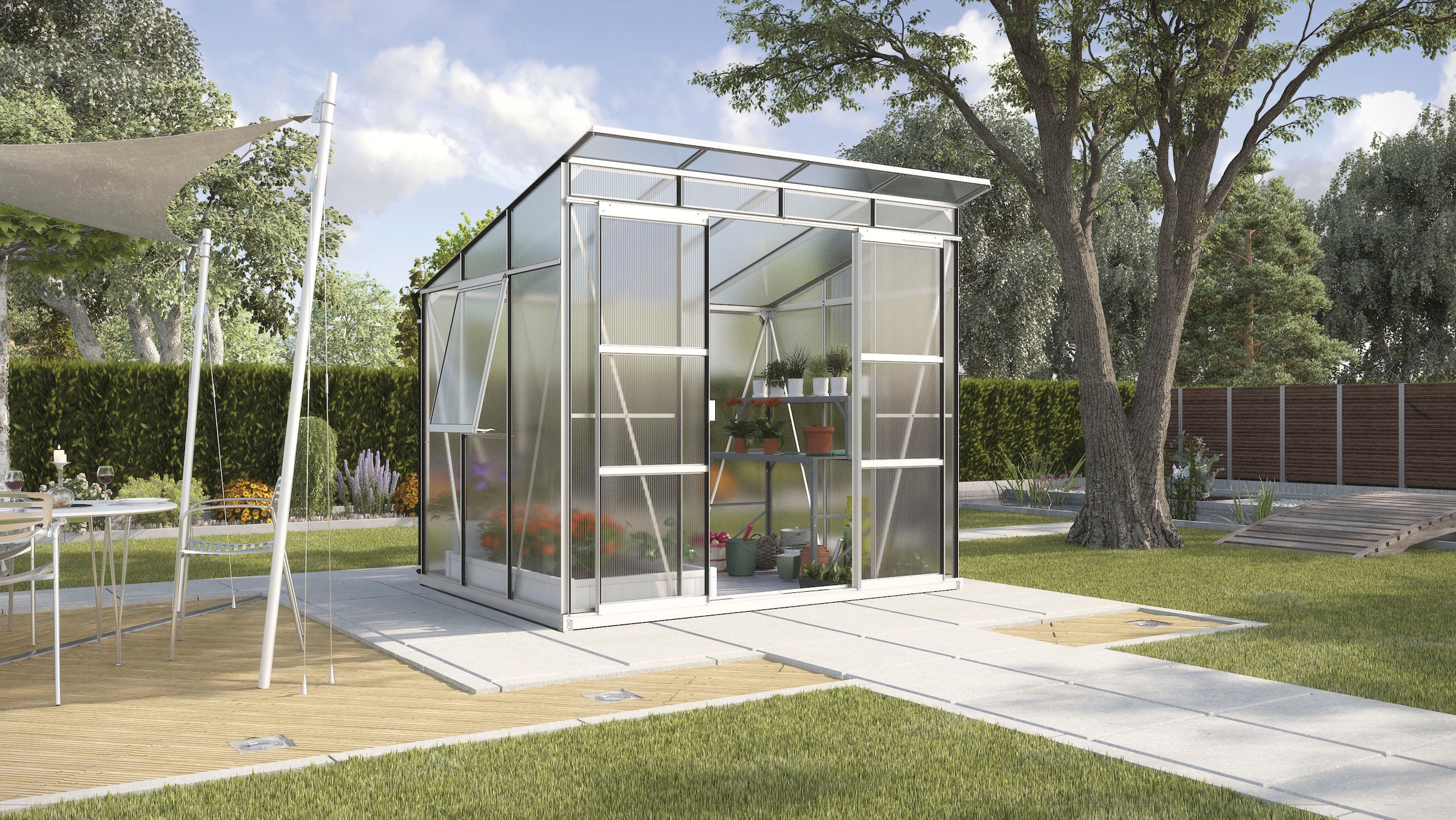 Vitavia Gewächshaus »Freya 5900« Alu-Profile, 6 mm Hohlkammerplatten