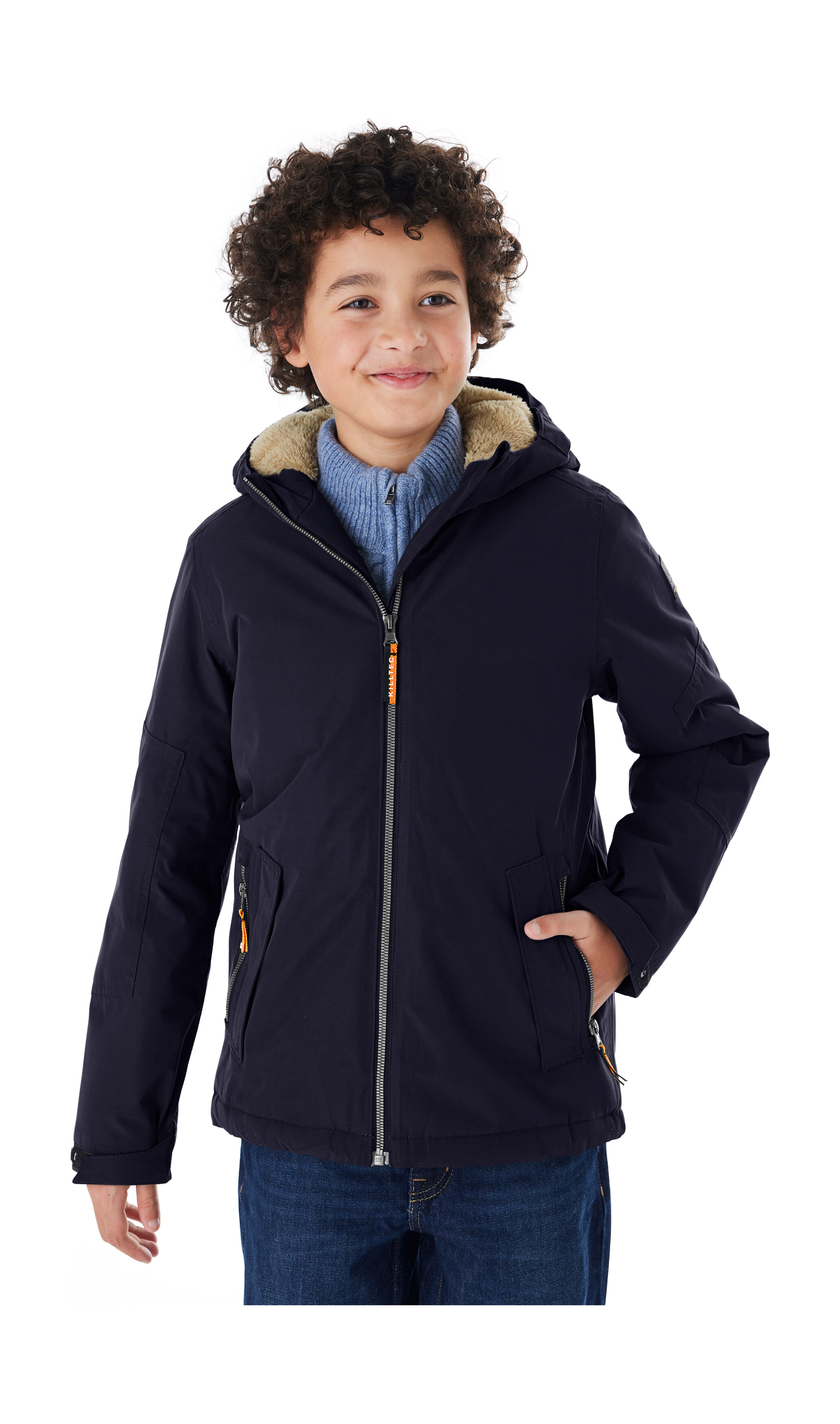 Killtec Funktionsjacke "KOW 377 BYS JCKT" Wasserdichte Funktionsjacke mit Kapuze, warmem Futter und Kinnschutz