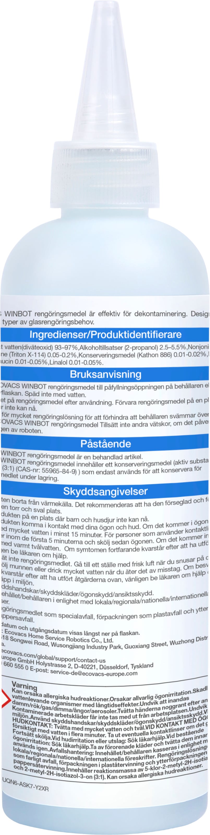 ECOVACS Fensterputzroboter »WINBOT Mini 2, inkl. Reinungslösung 230ml« 50ml Wassertank, Bürsten an allen Ecken, 3,5m Kabel