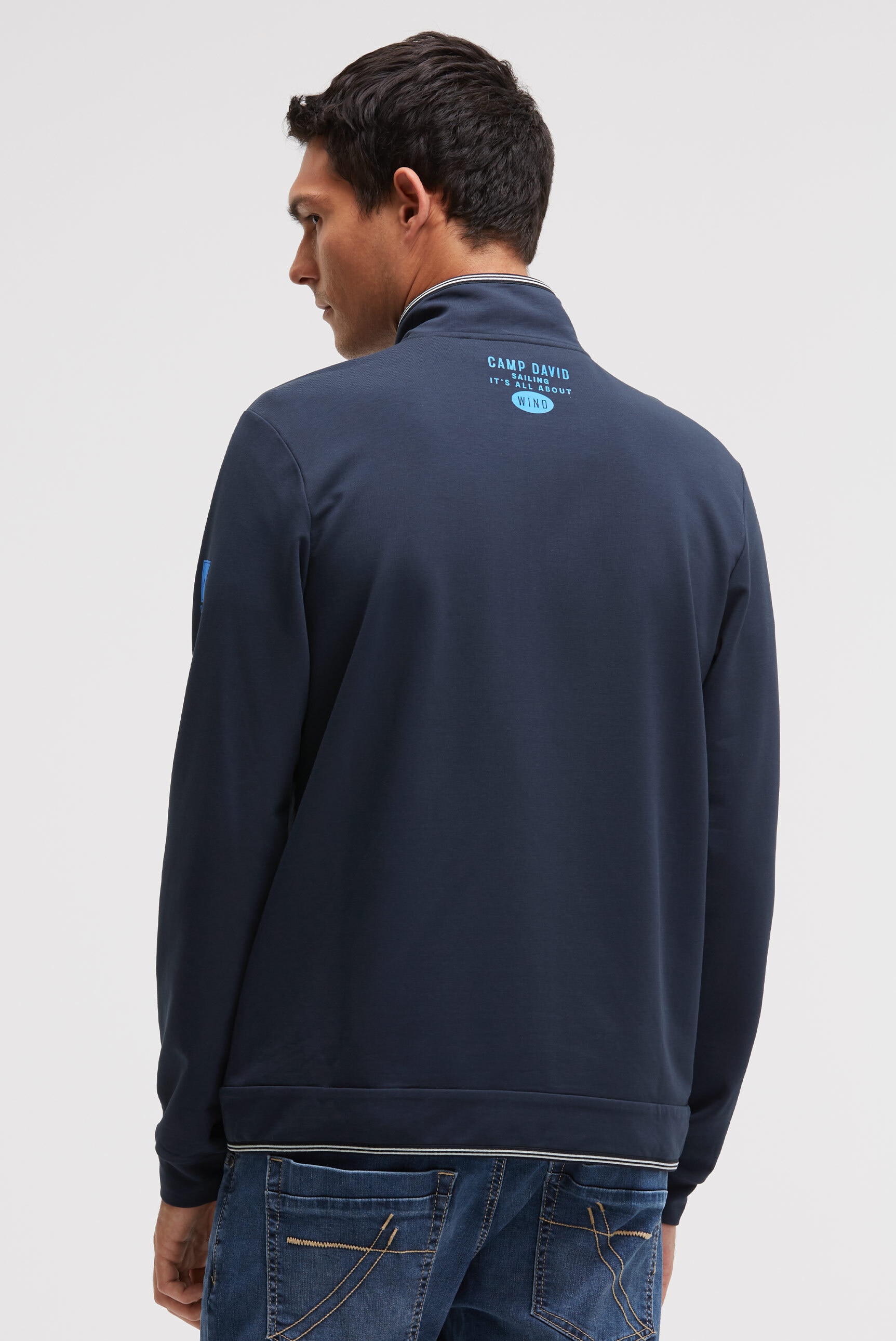 CAMP DAVID Sweatjacke mit reflektierenden Details