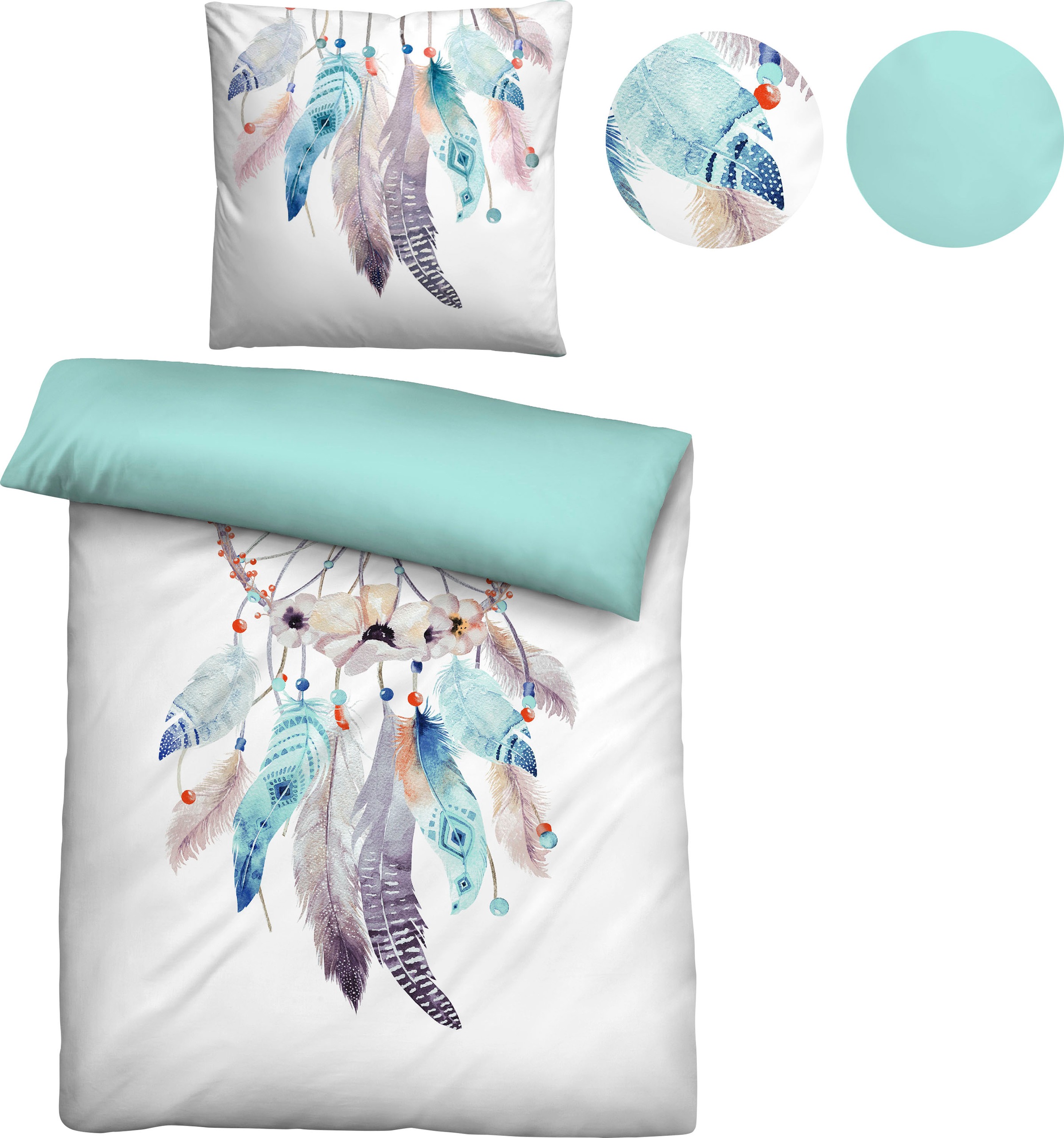 Biberna Wendebettwäsche "Livia" 2 Stk. tlg. hautfreundliche Linon Qualität, günstig online kaufen