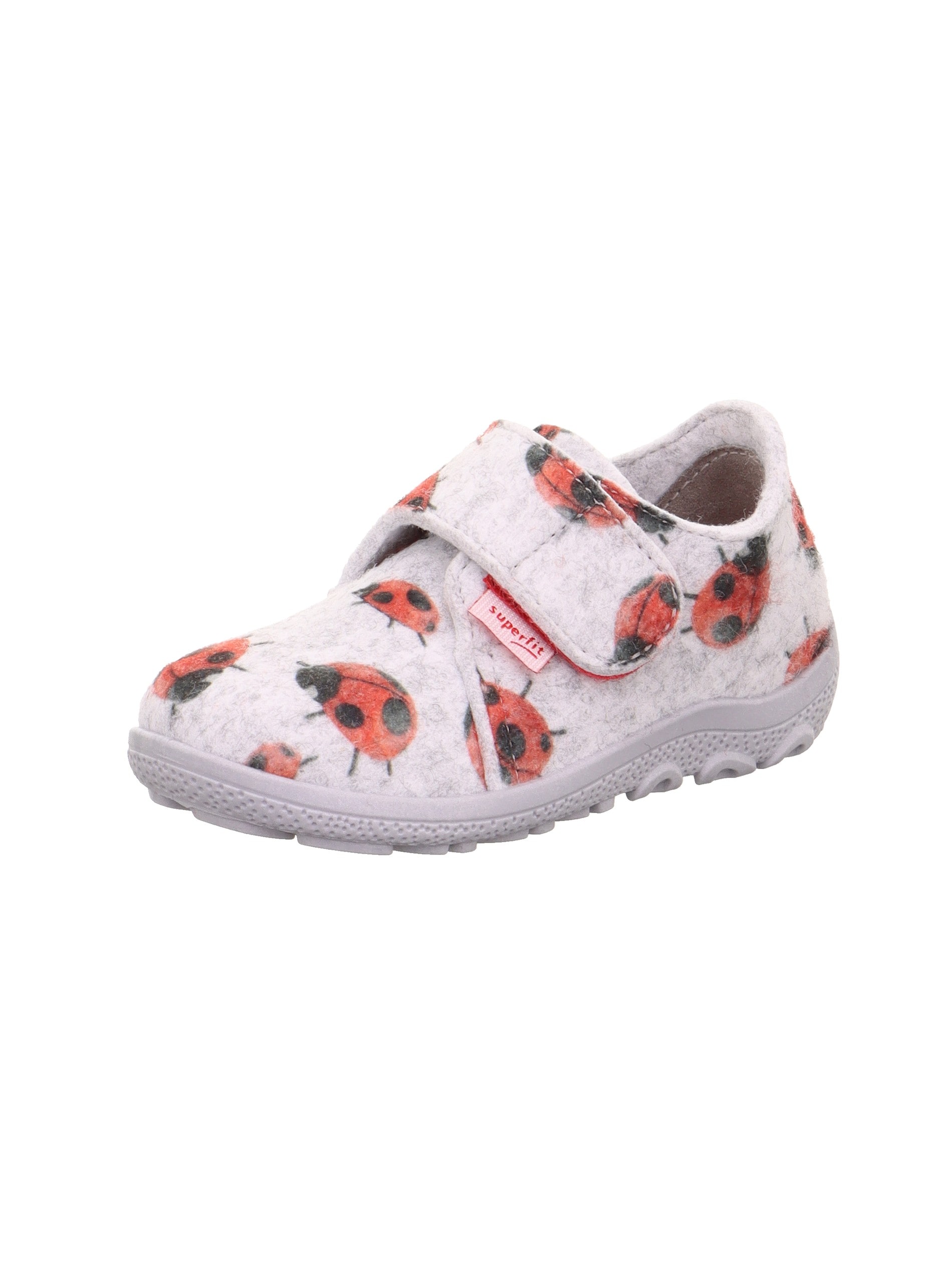 Superfit Hausschuh "HAPPY OCTI, WMS: mittel" Klettschuh mit Schurwolle, Größenschablone zum Download