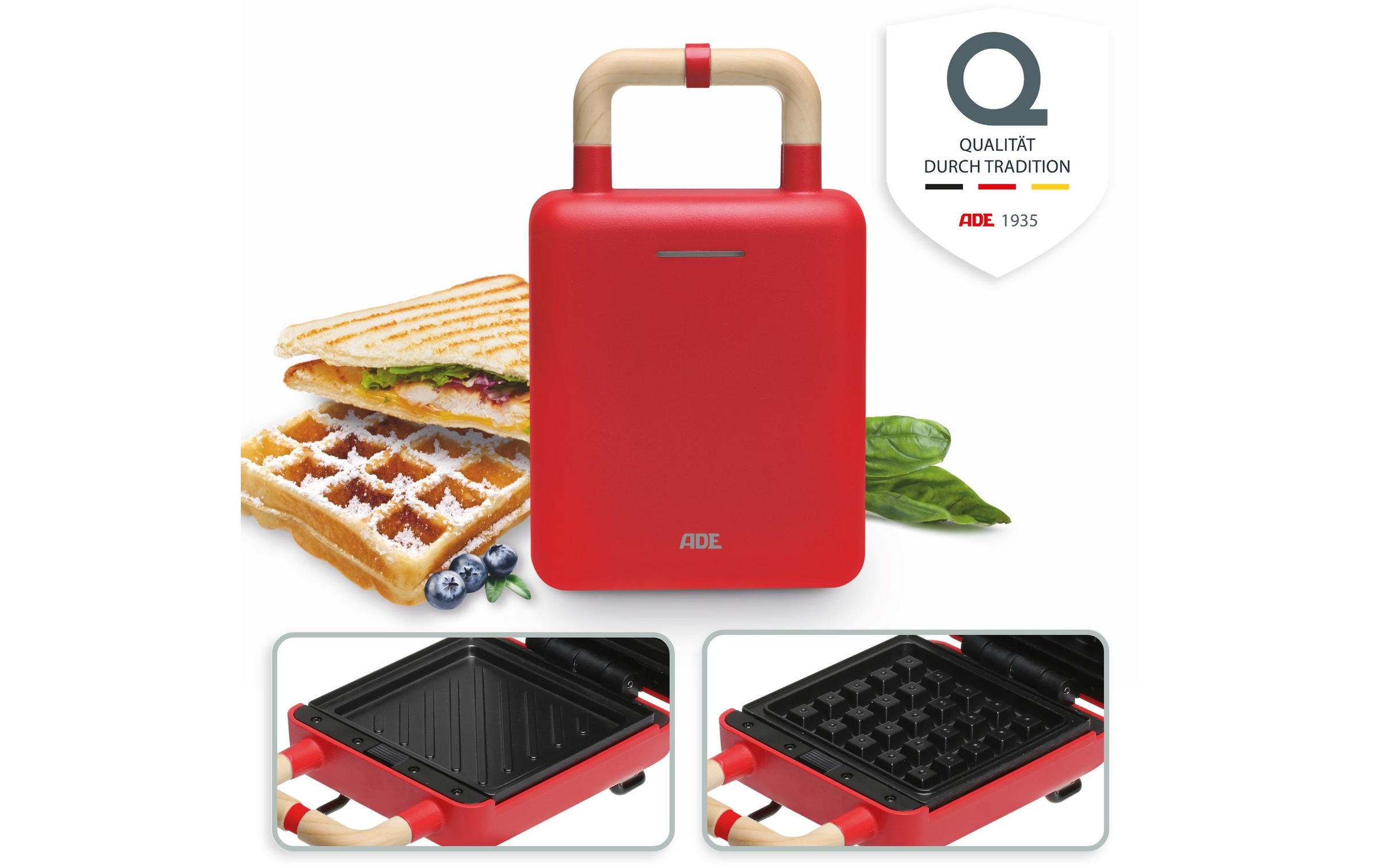 ADE Waffeleisen »Rot« 600 W